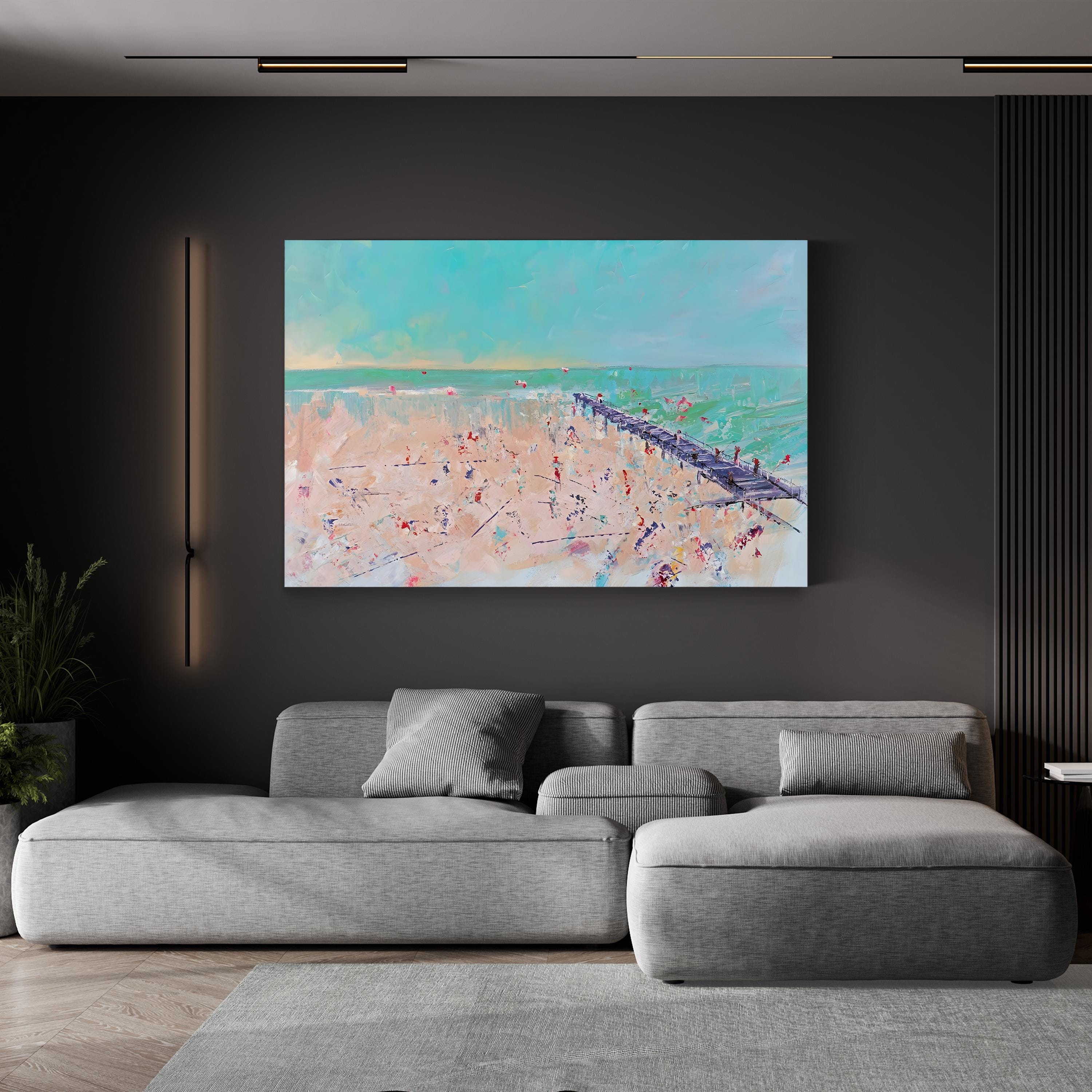 Spring Break II Wall Art by Circle Art Group | Contemporary Coastal Beach Canvas Print