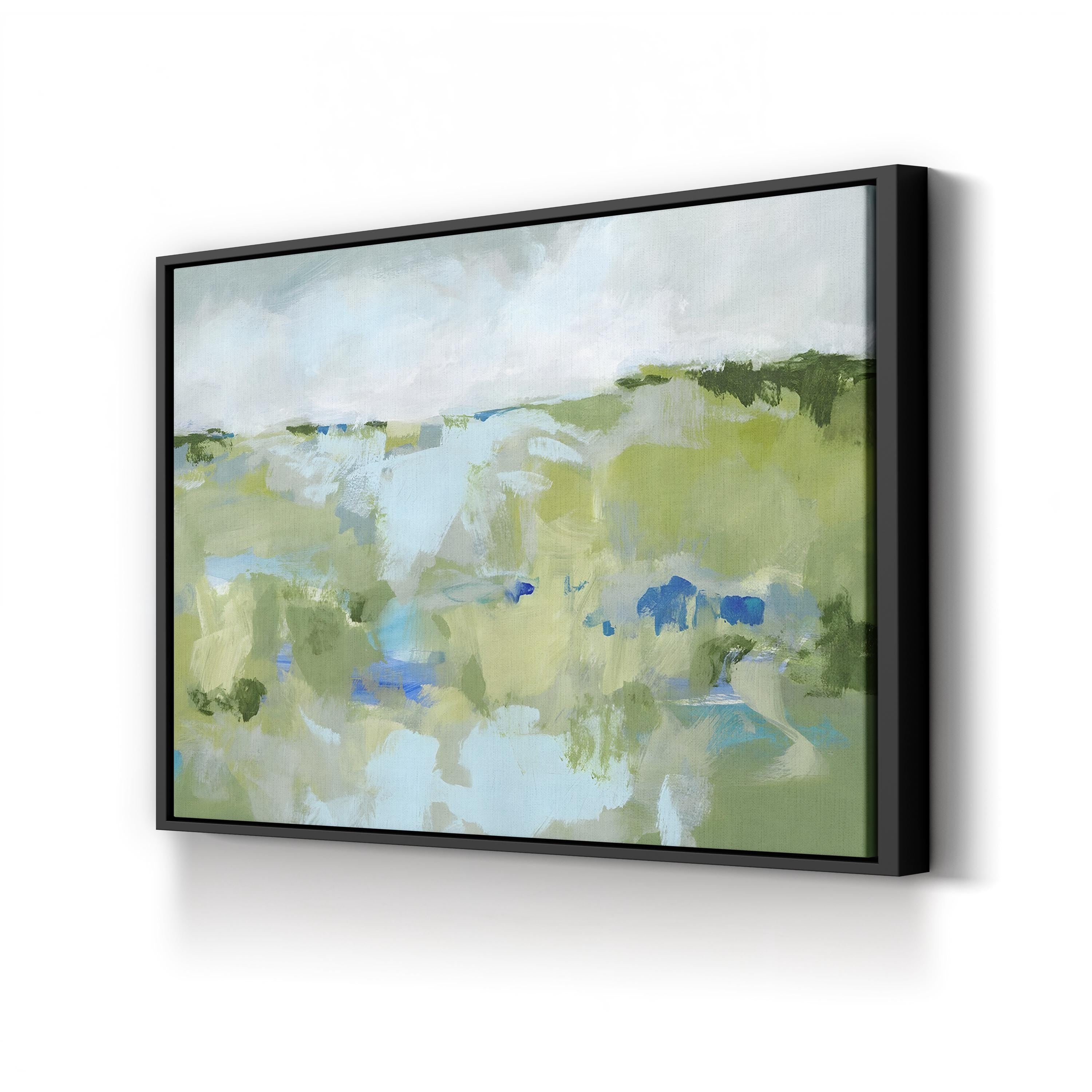 Spring Green I Canvas Art Print: Lush Abstract Landscape Wall Decor