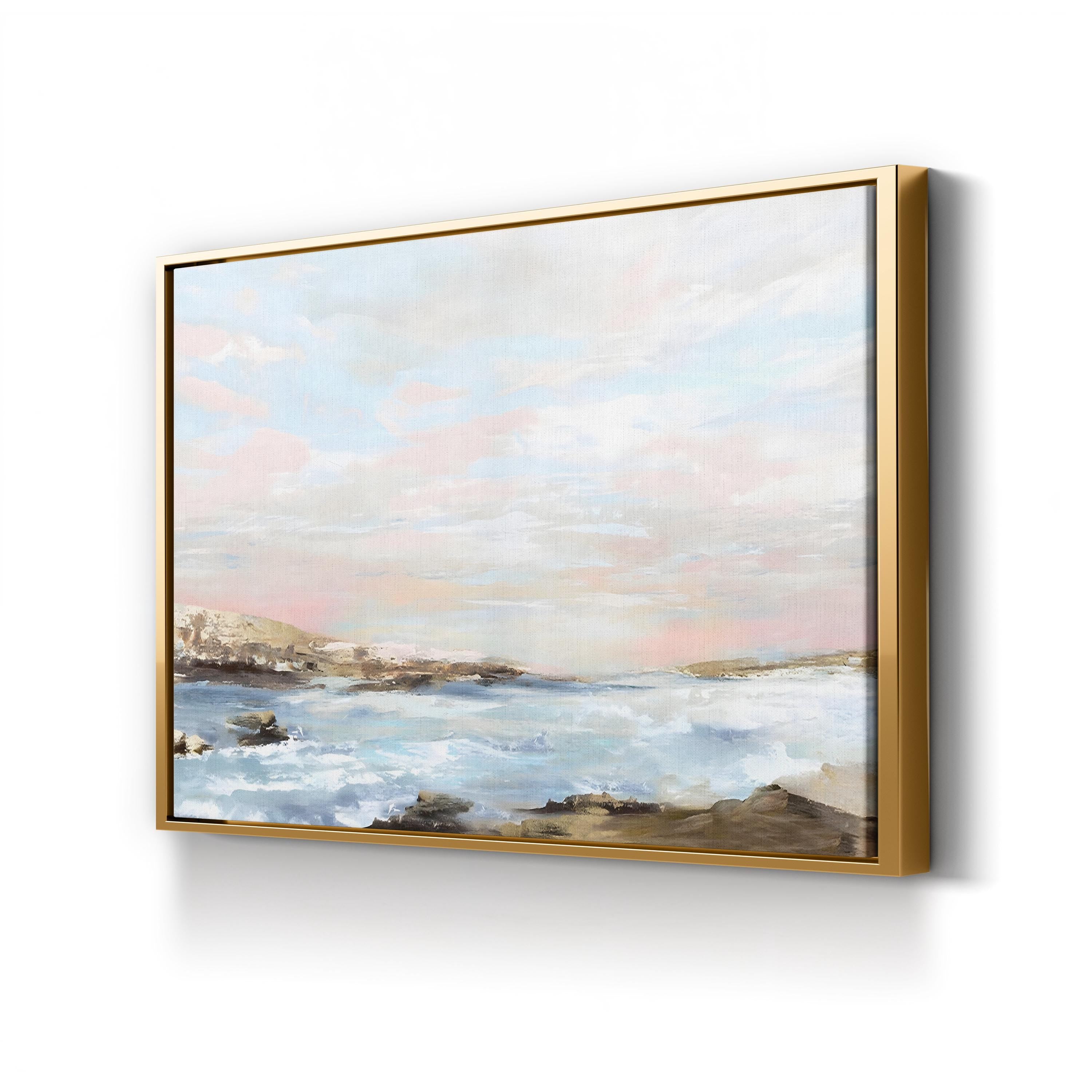 Sublime Solitude Canvas Art – Coastal Landscape by Eva Watts