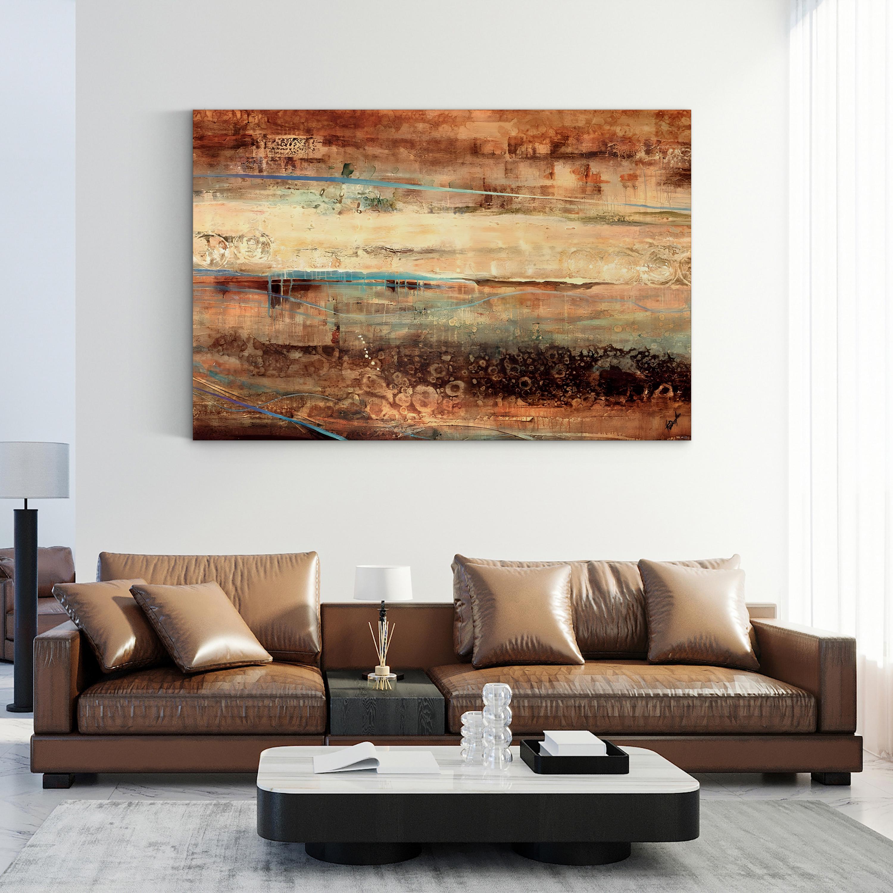Subterranean Blues Wall Art by Farrell Douglass | Contemporary Abstract Landscape Canvas