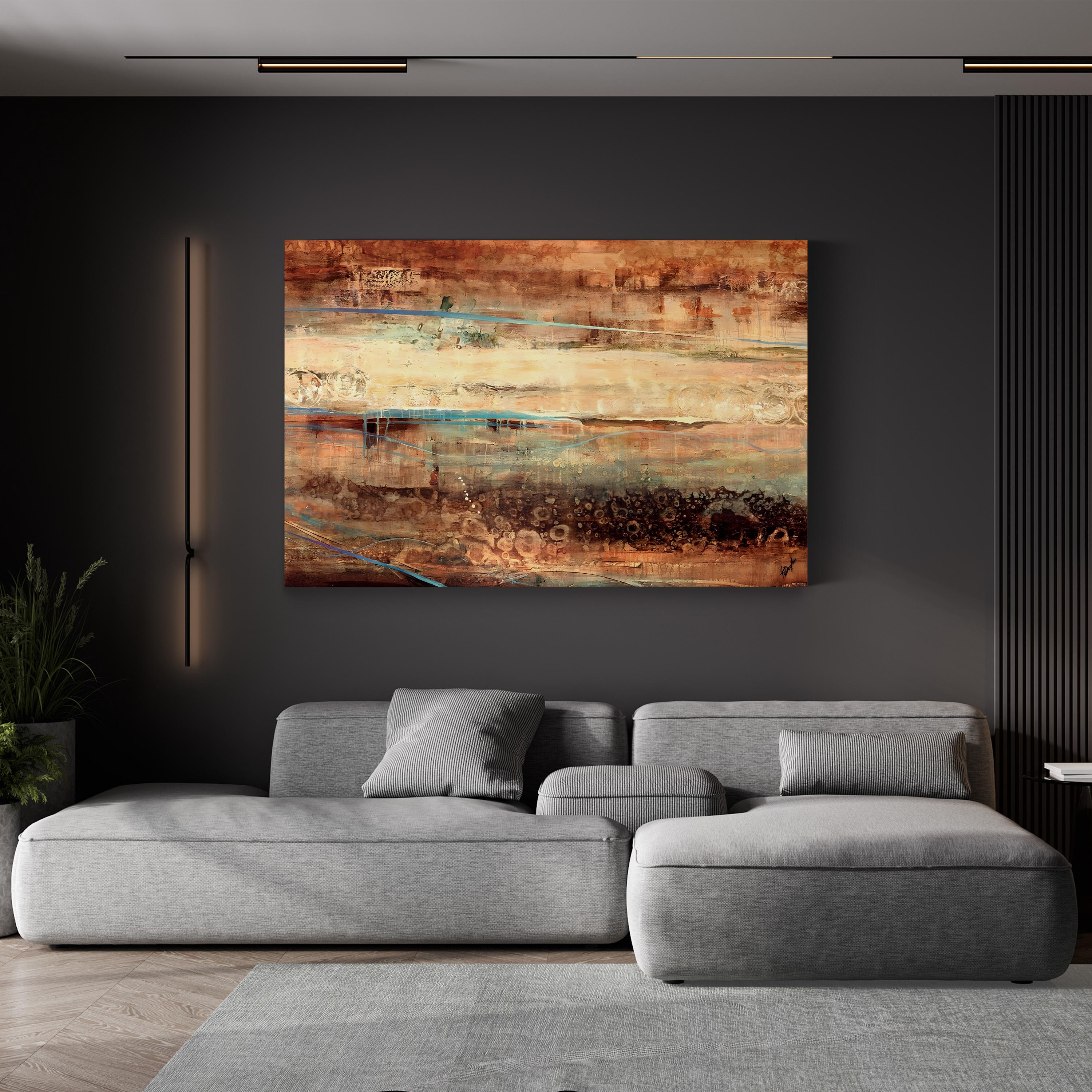 Subterranean Blues Wall Art by Farrell Douglass | Contemporary Abstract Landscape Canvas