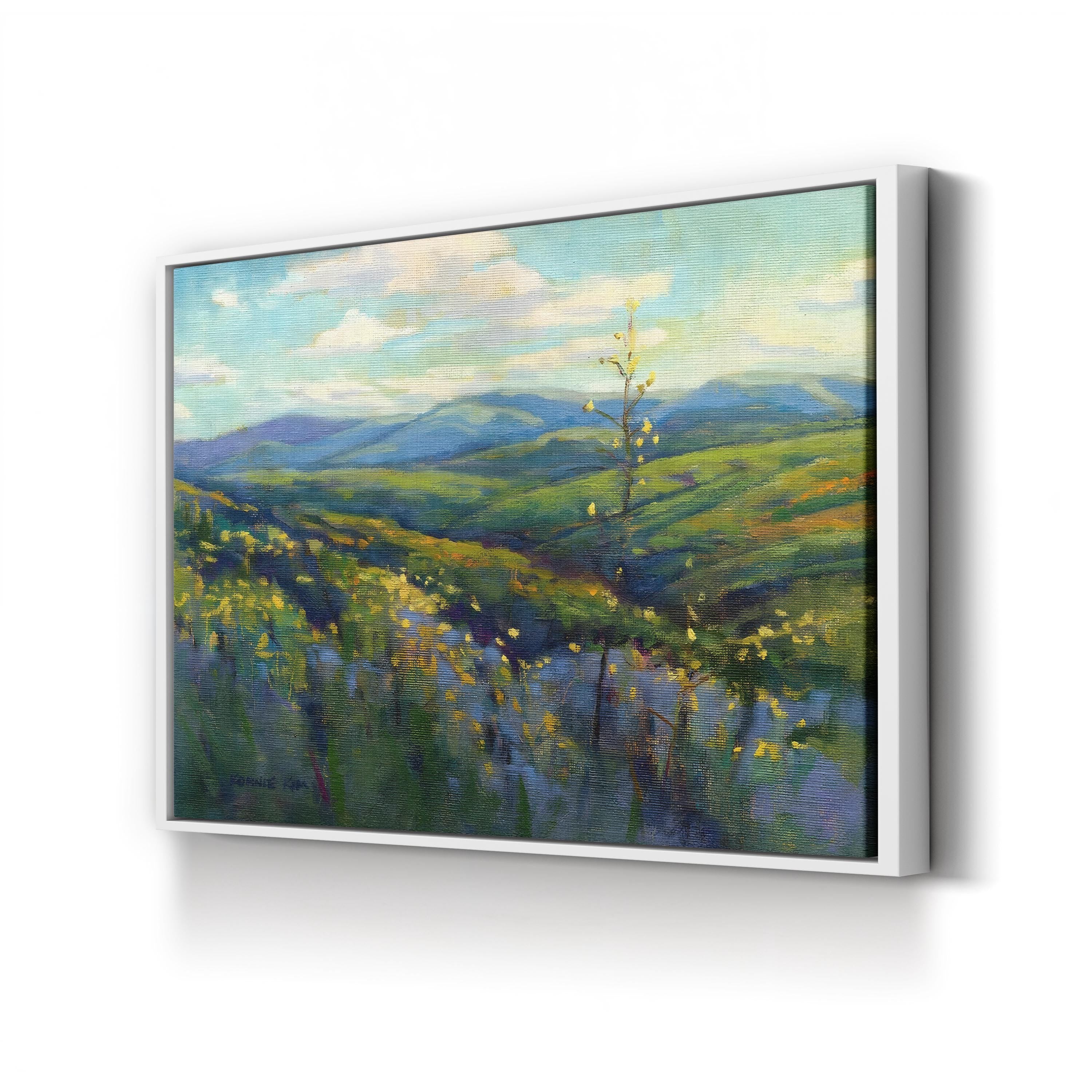 Super Bloom 4 Wall Art by Konnie Kim | Contemporary Abstract Mountain Landscape Canvas Print