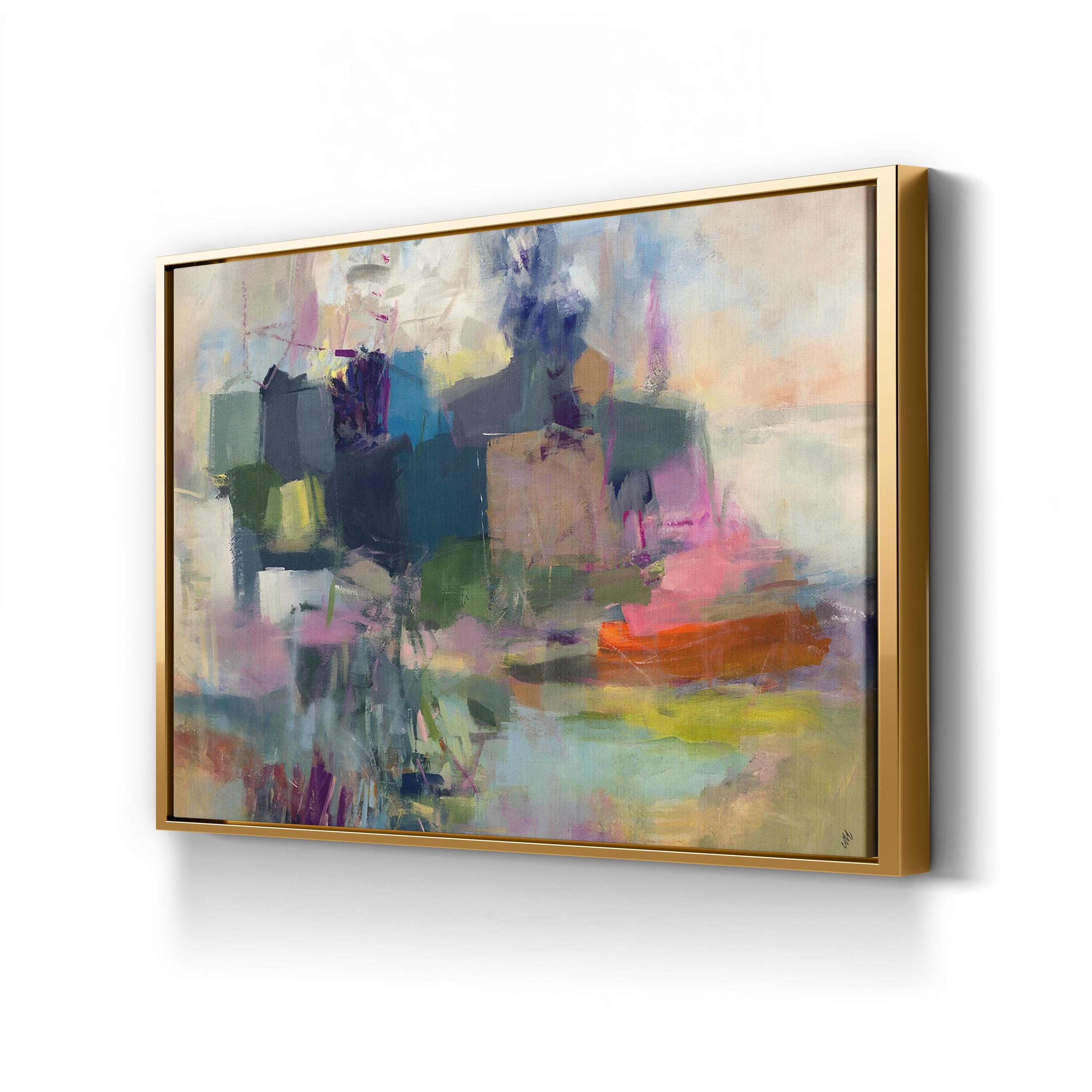 Sustainable Abstract Canvas Art Print: subtle, rich layering and depth