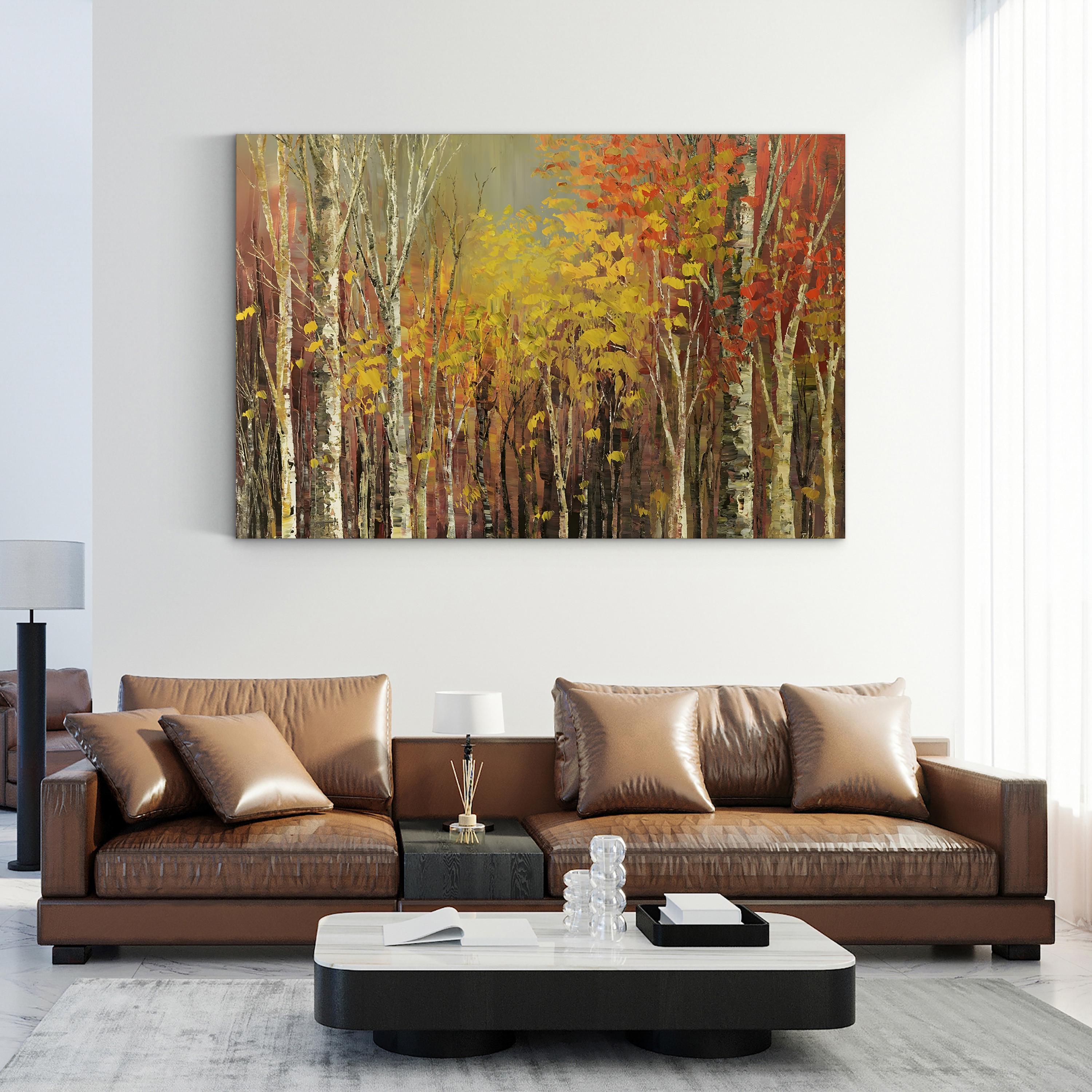 Tangled Colors Wall Art by Tatiana Iliina – Contemporary Abstract Forest Canvas Print