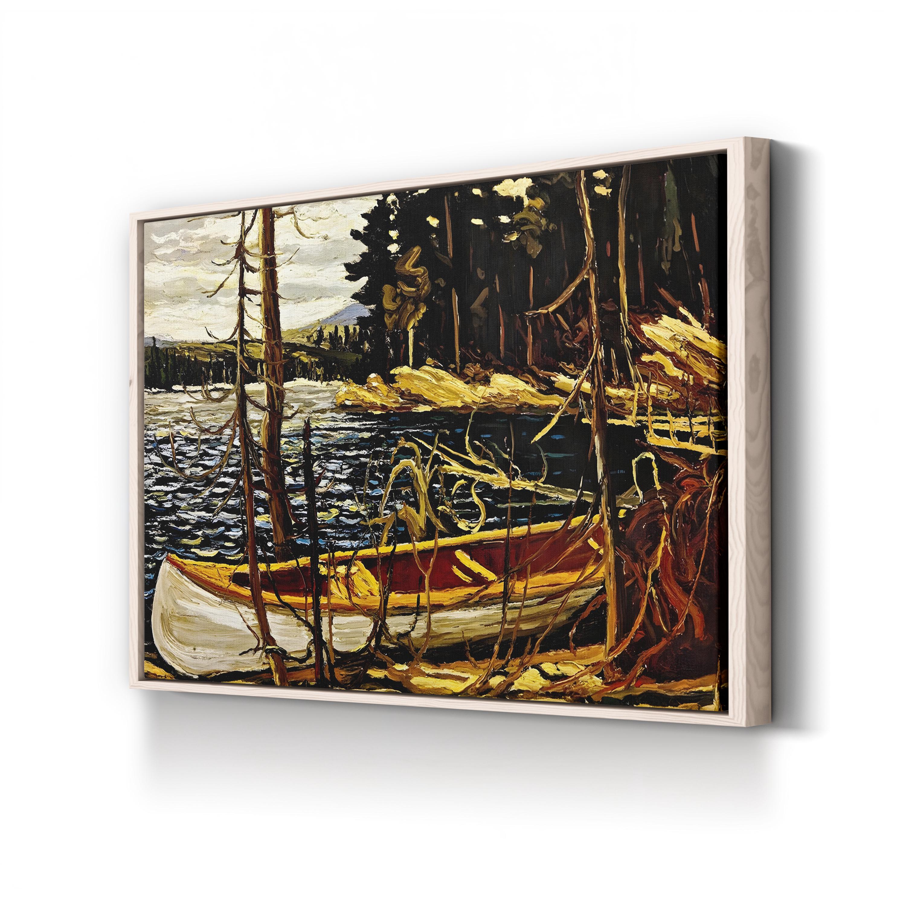 The Canoe Wall Art by Tom Thomson – Canadian Wilderness Lake Landscape Canvas