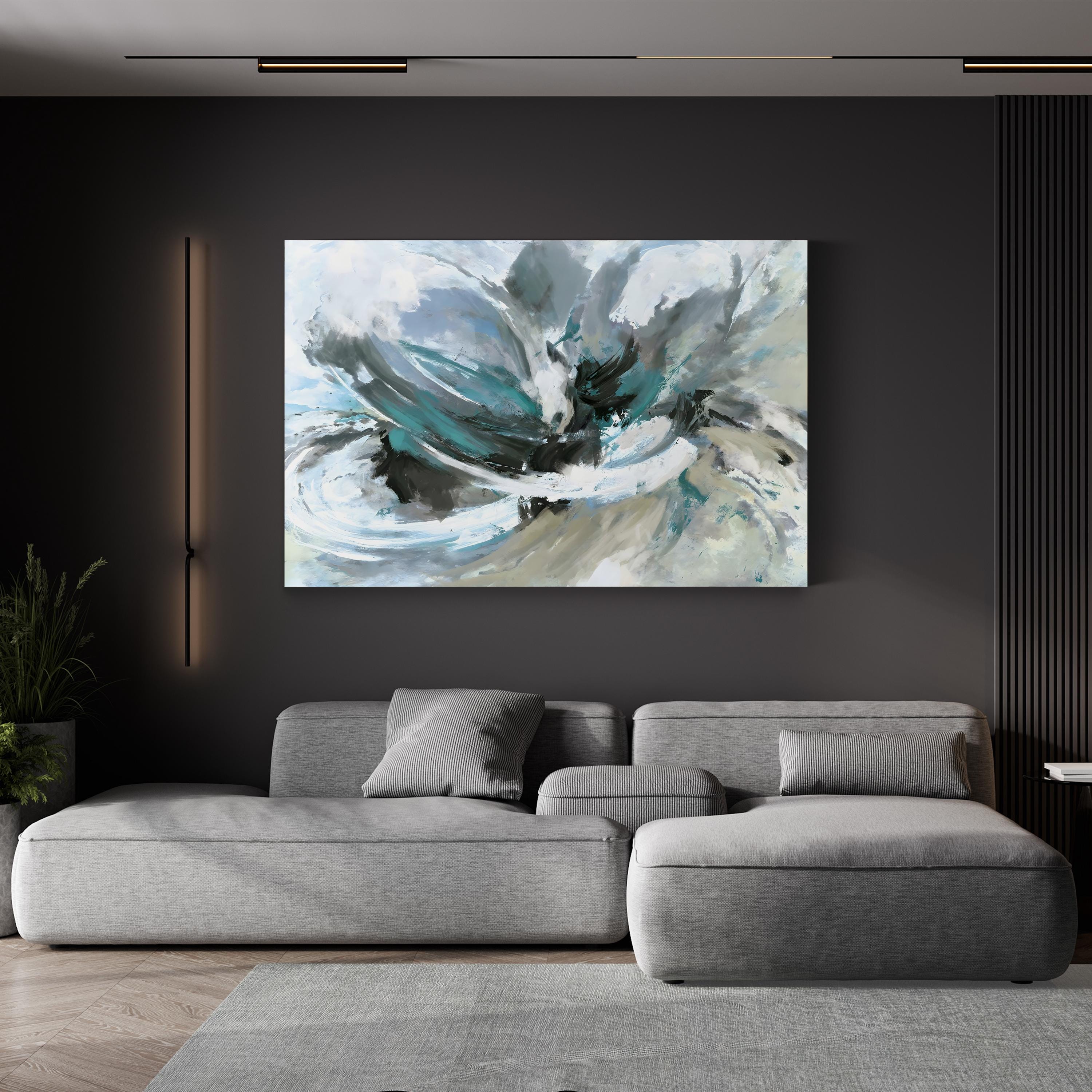 The Dance Wall Art by Circle Art Group – Contemporary Abstract Movement Canvas