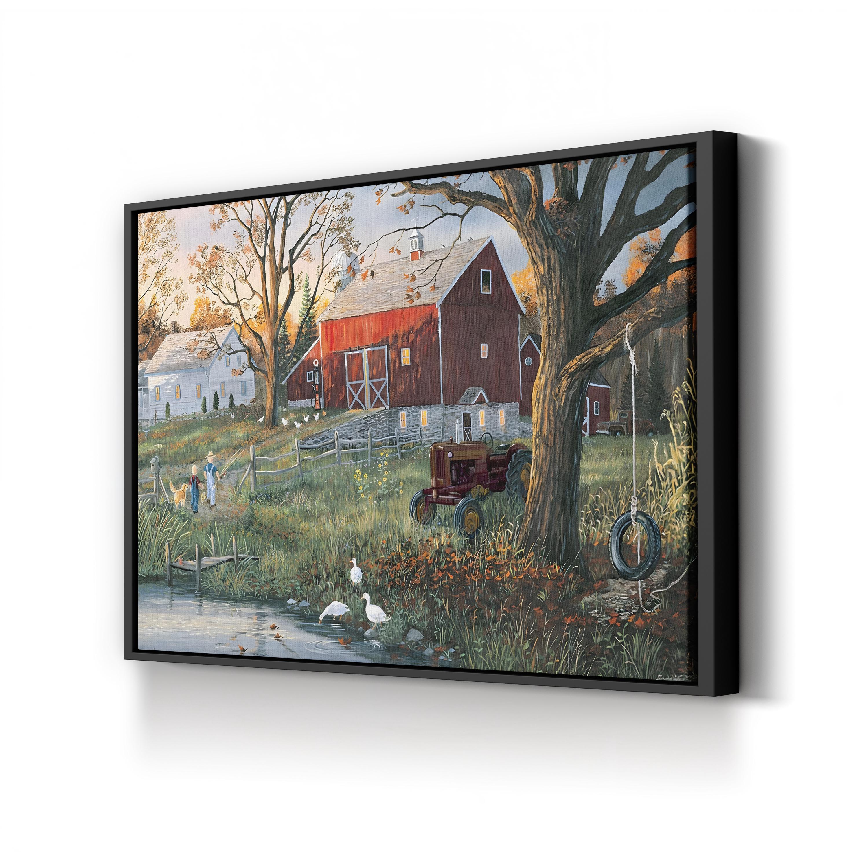 The Good Old Days Revised by Terry Doughty canvas print in Black Framed Canvas
