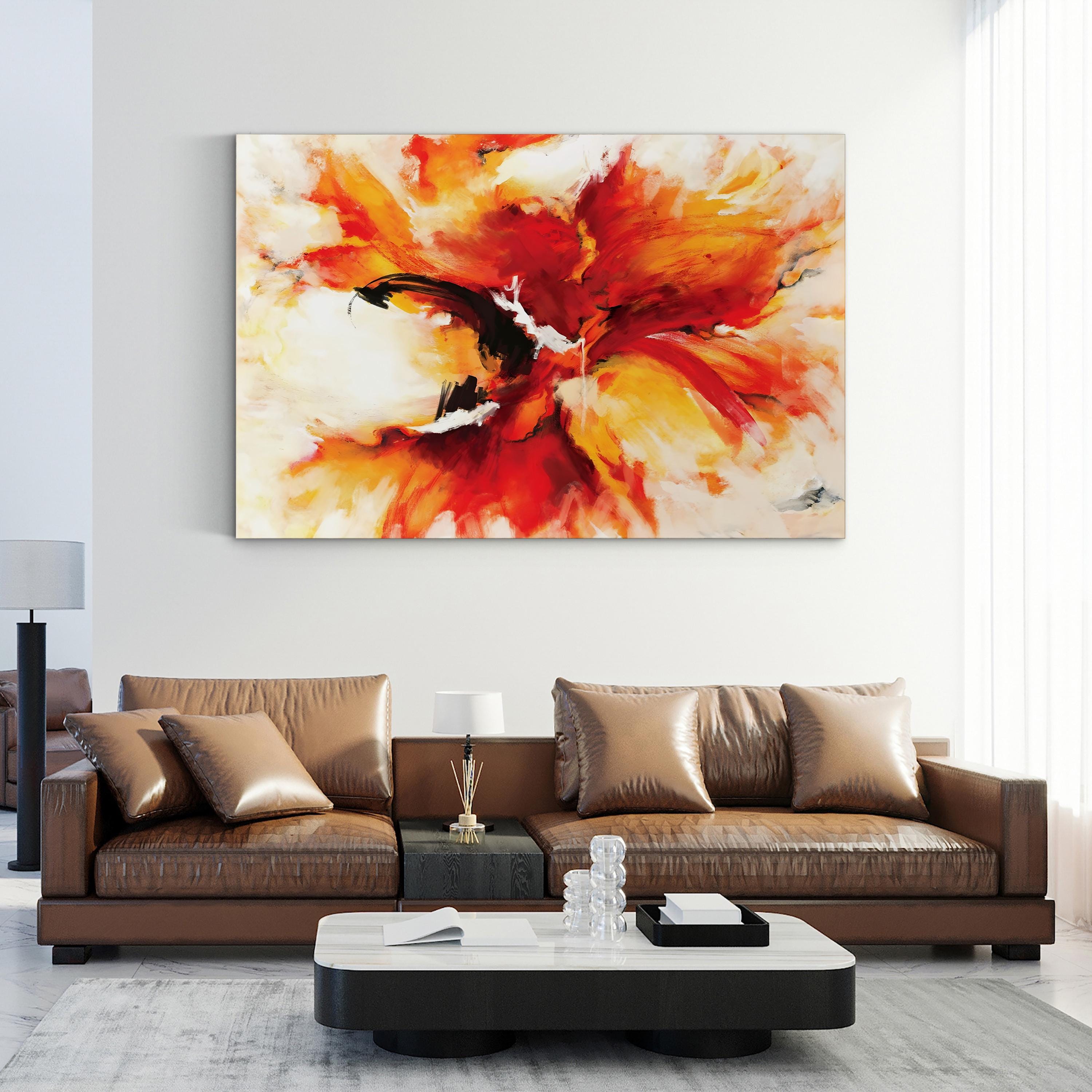 Phoenix Rising – Contemporary Abstract Fire Wall Art by Circle Art Group