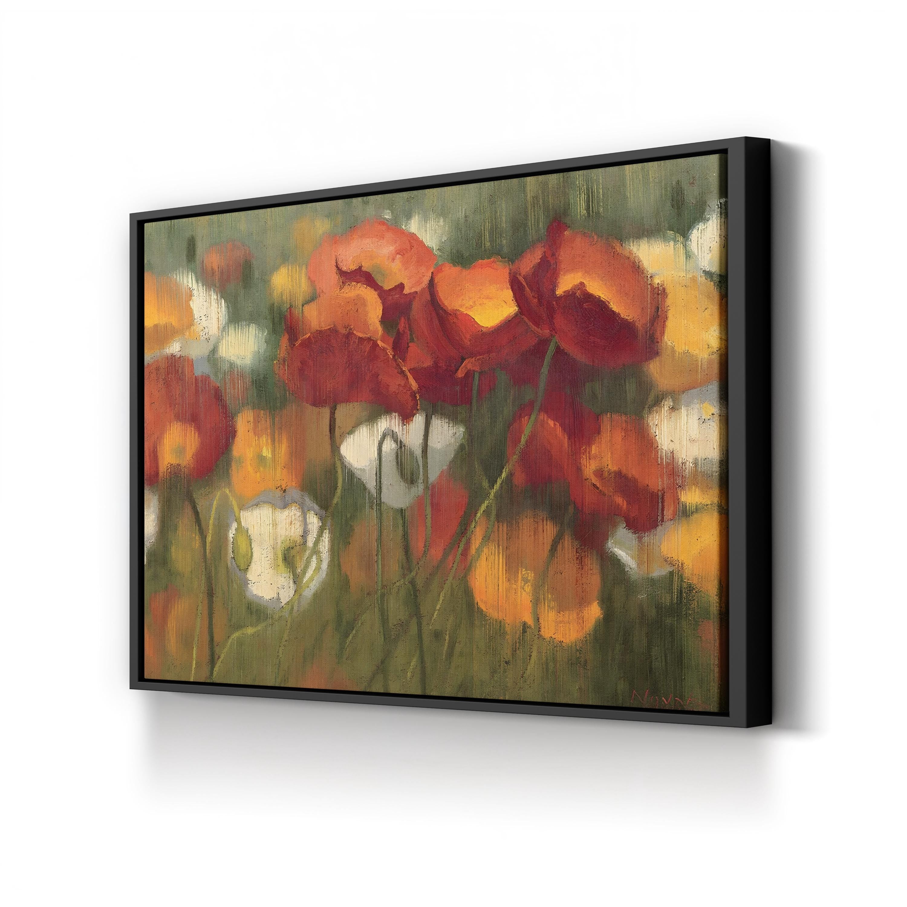The Power of Red II Wall Art – Contemporary Abstract Floral Artwork