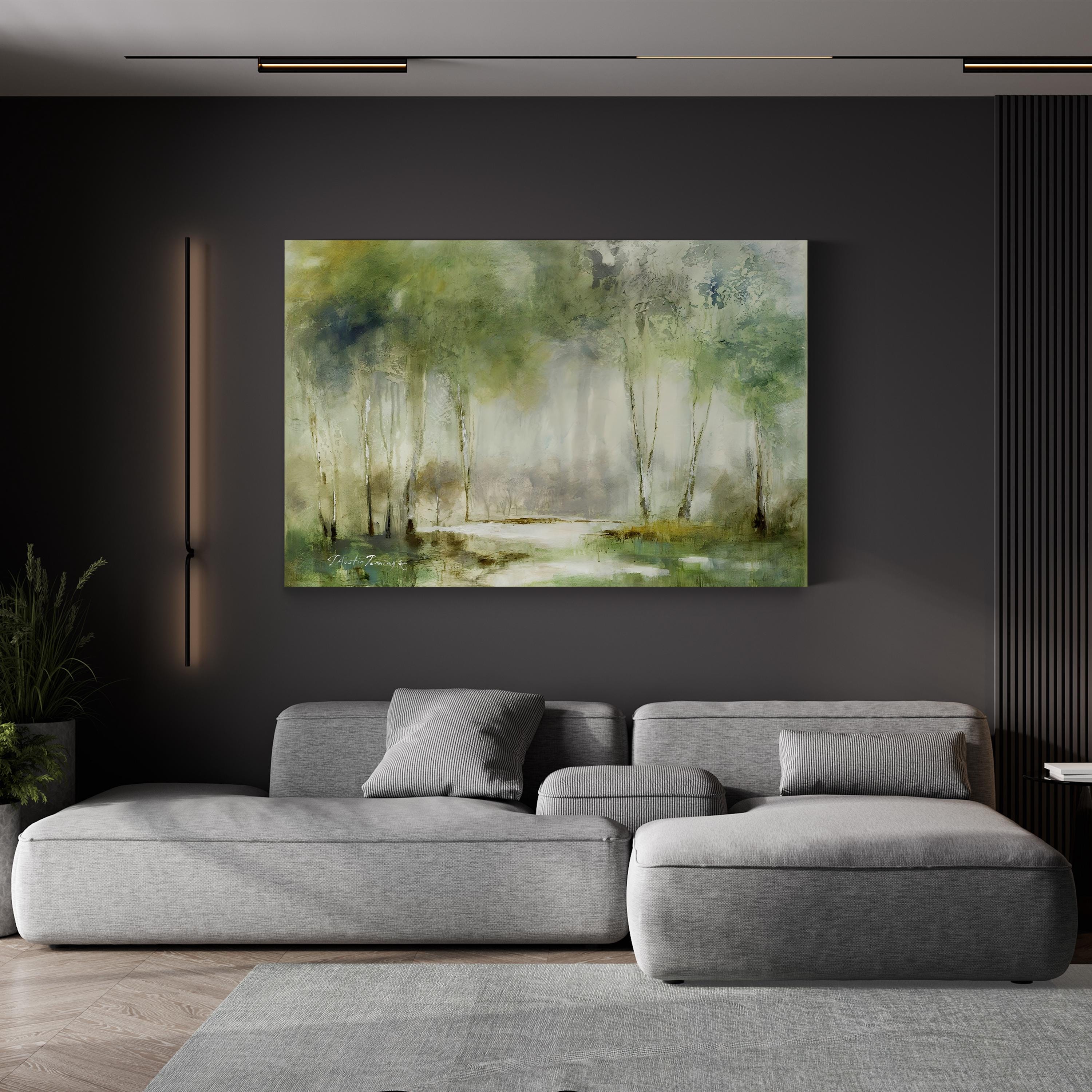 The Quiet Life Abstract Forest Landscape by J. Austin Jennings