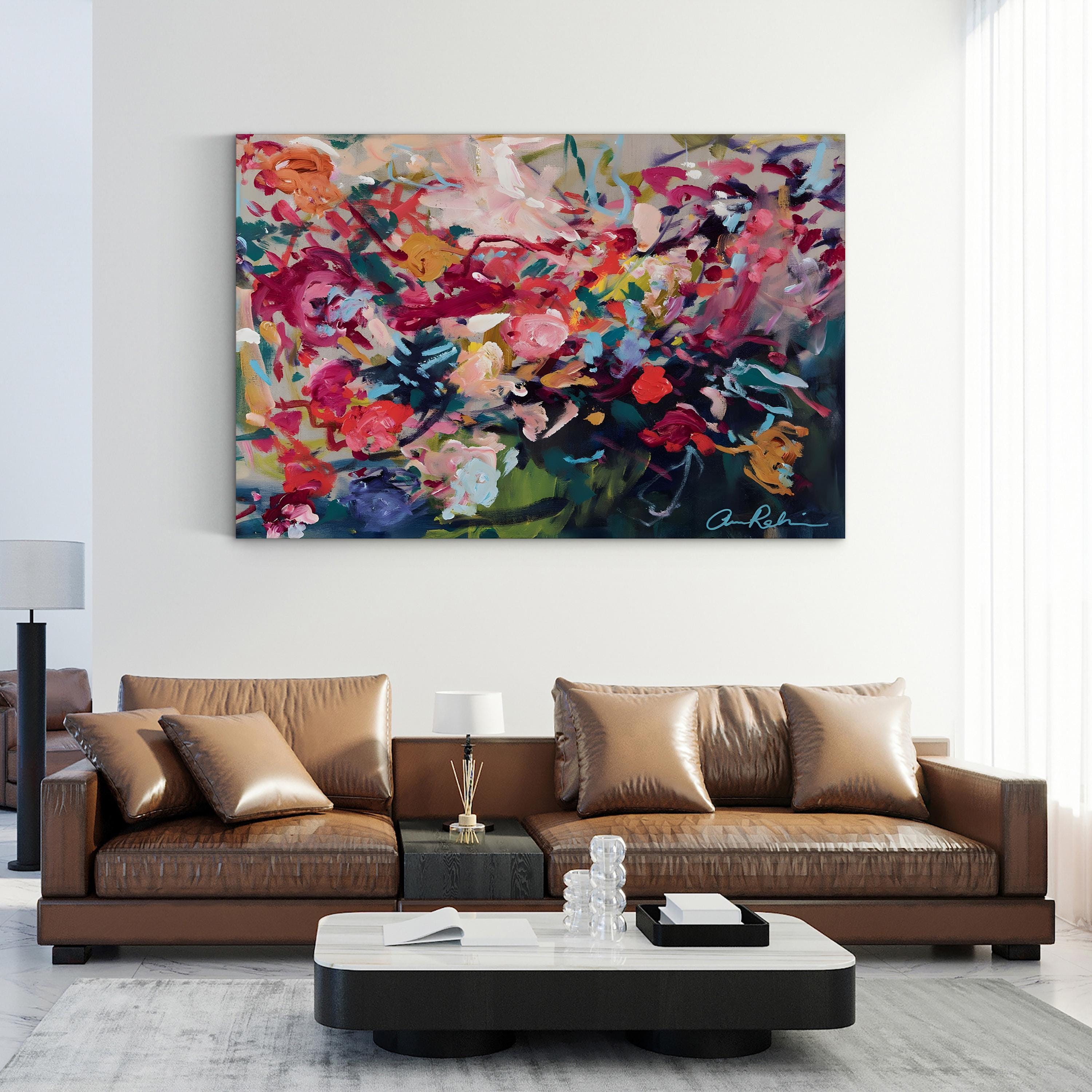 The Wedding Planner Wall Art by Amira Rahim – Contemporary Abstract Floral Canvas Print