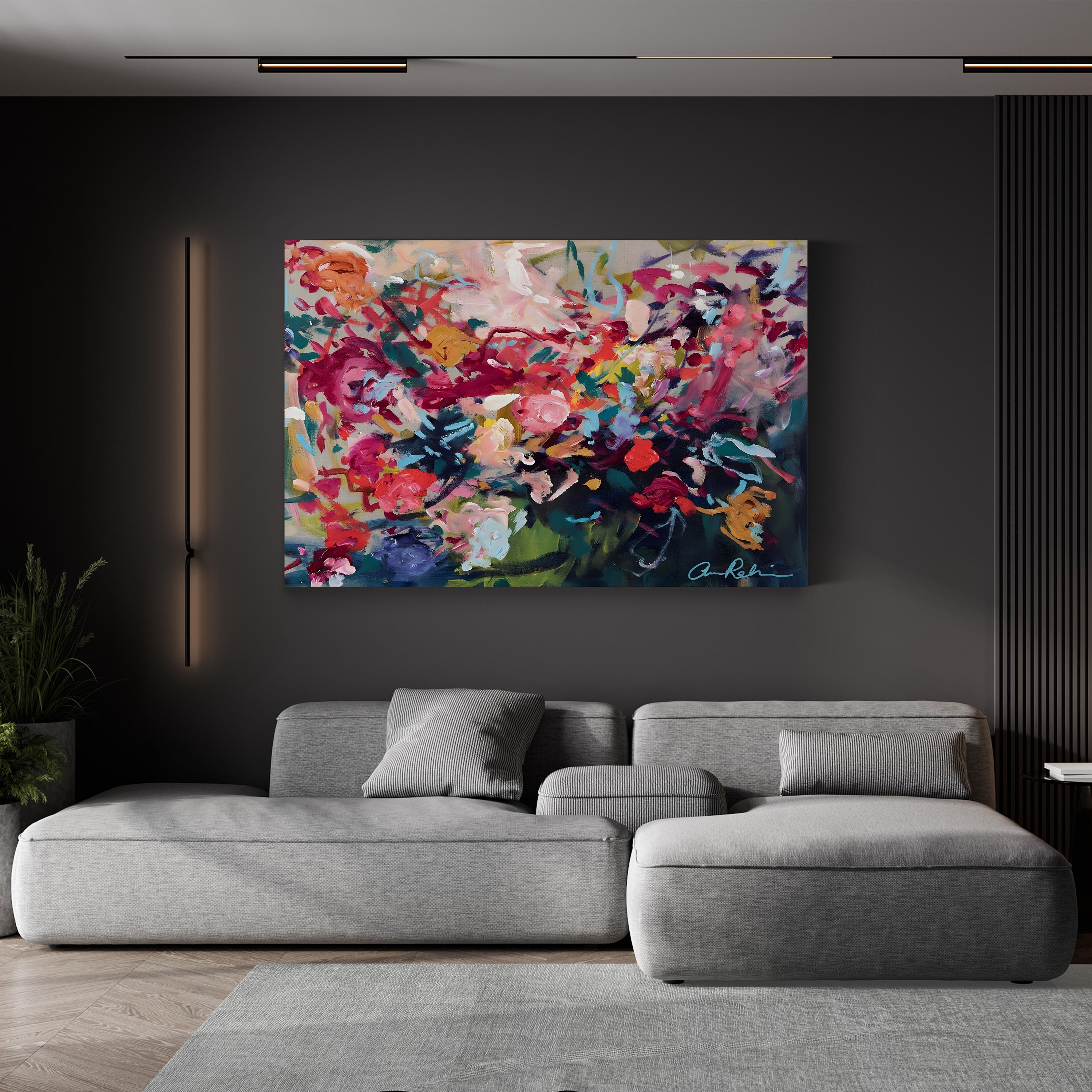The Wedding Planner Wall Art by Amira Rahim – Contemporary Abstract Floral Canvas Print