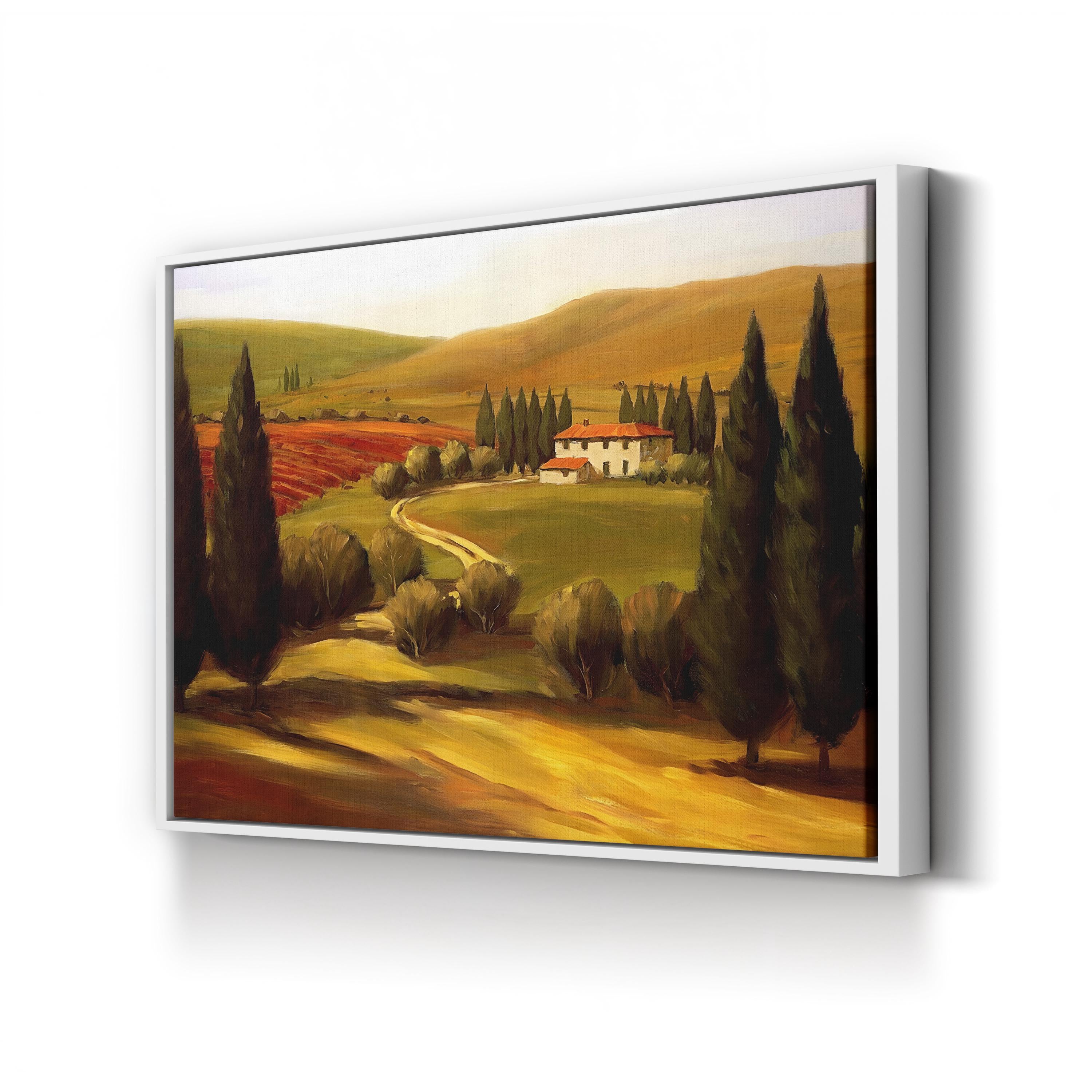 Tuscany Countryside Canvas Art: Rolling Hills & Rustic Villas