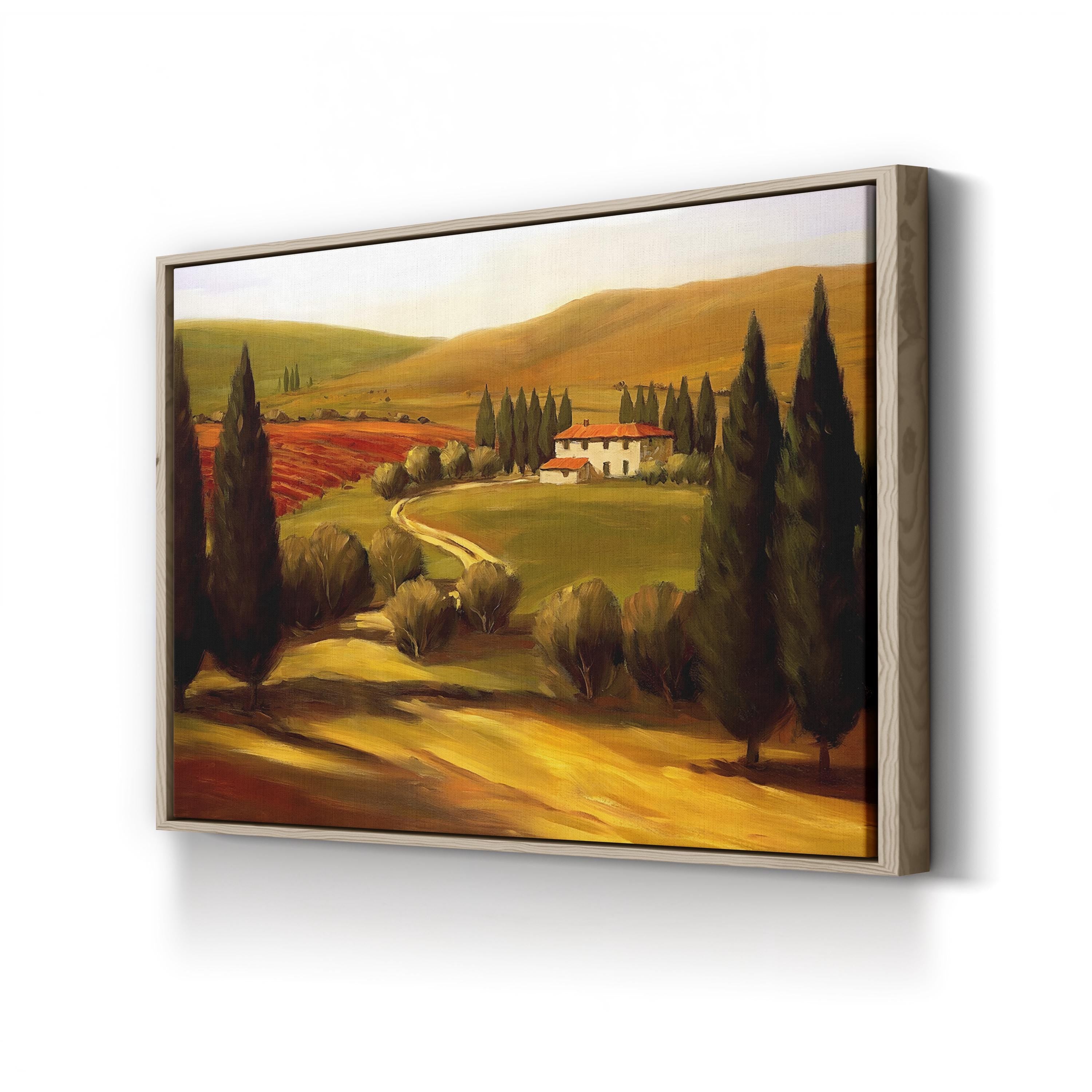 Tuscany Countryside Canvas Art: Rolling Hills & Rustic Villas