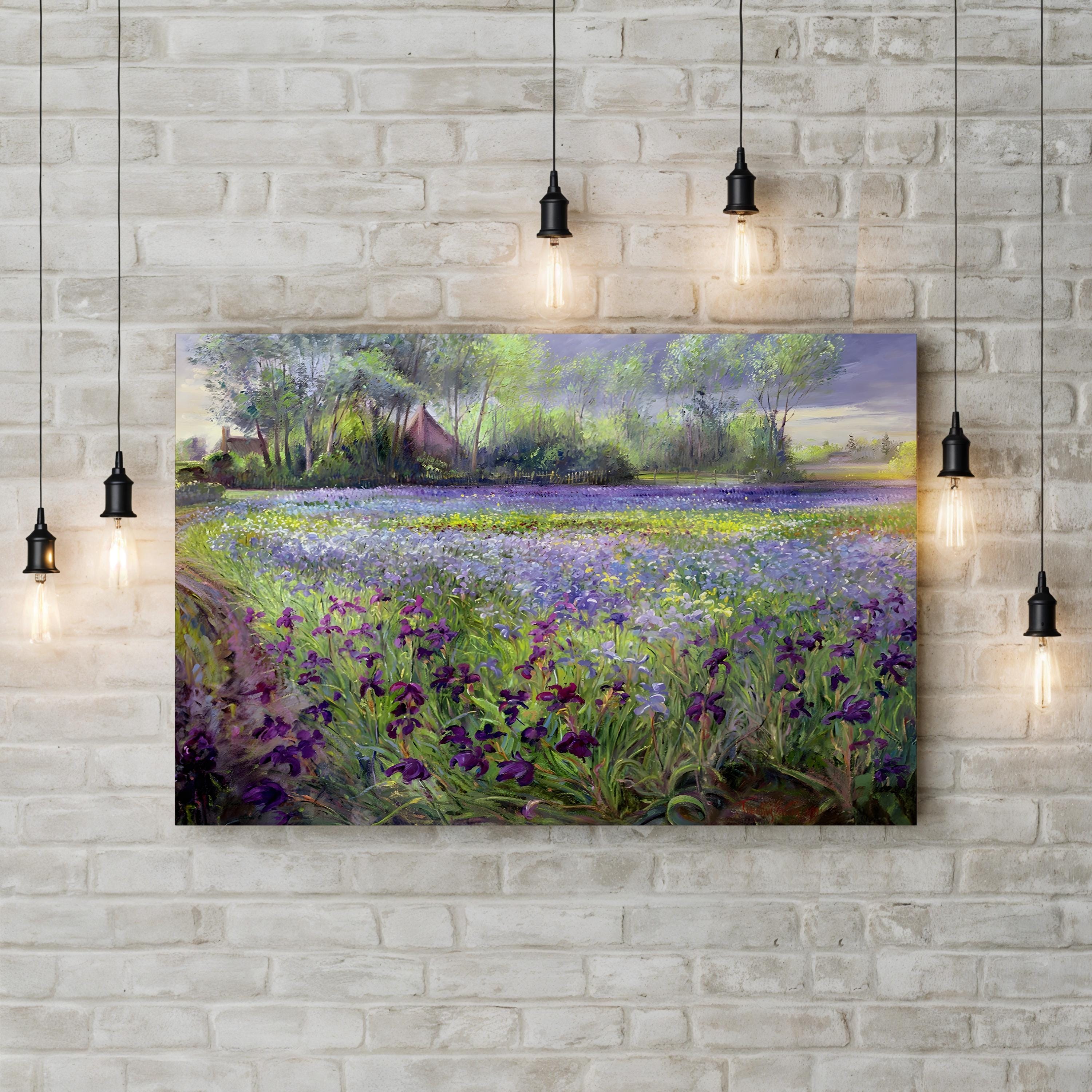 Trackway Past the Iris Field 1991 – Timothy Easton Wall Art | Contemporary Landscape Canvas Print