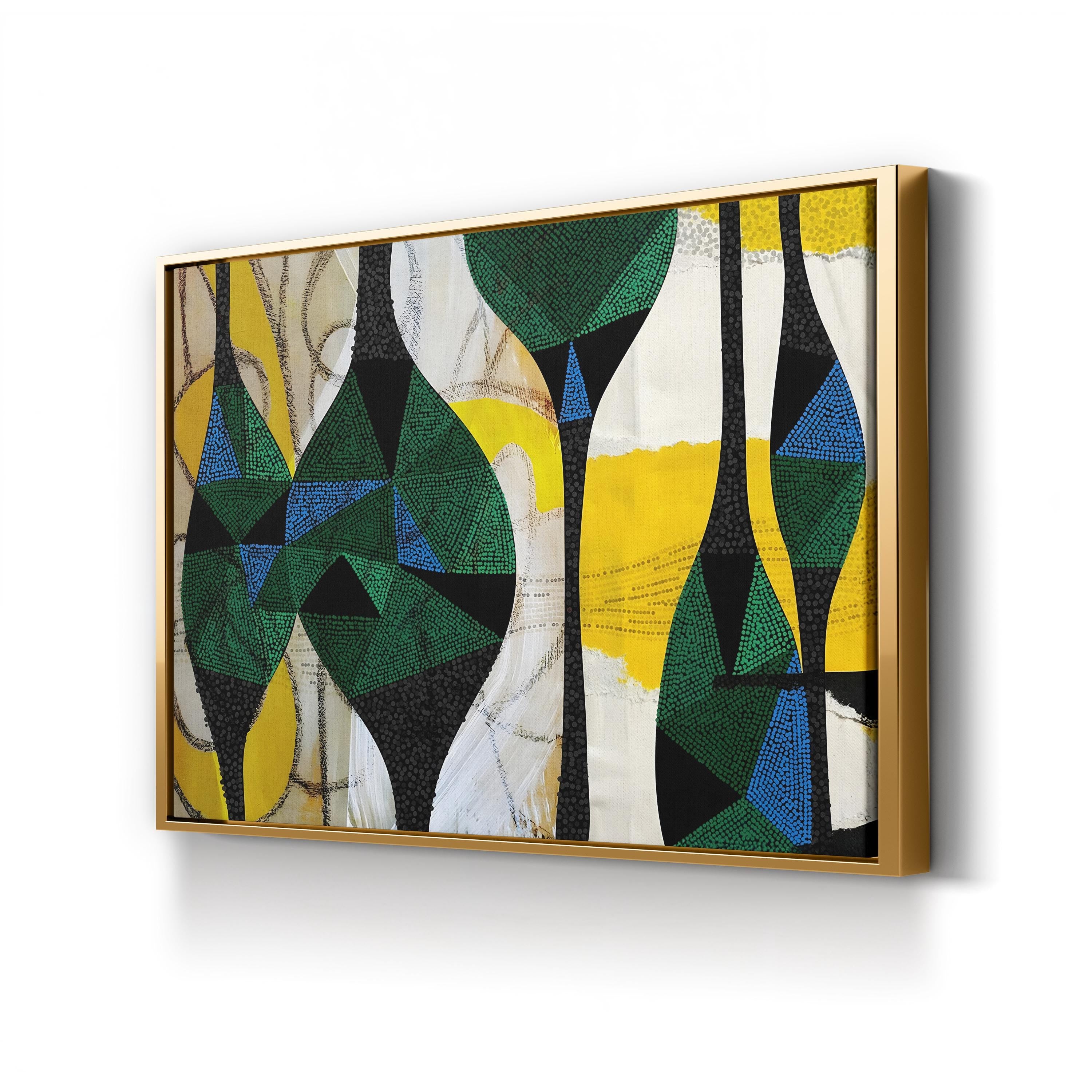 Tribal Abstract Geometric Enigma II Wall Art by Nikki Chu