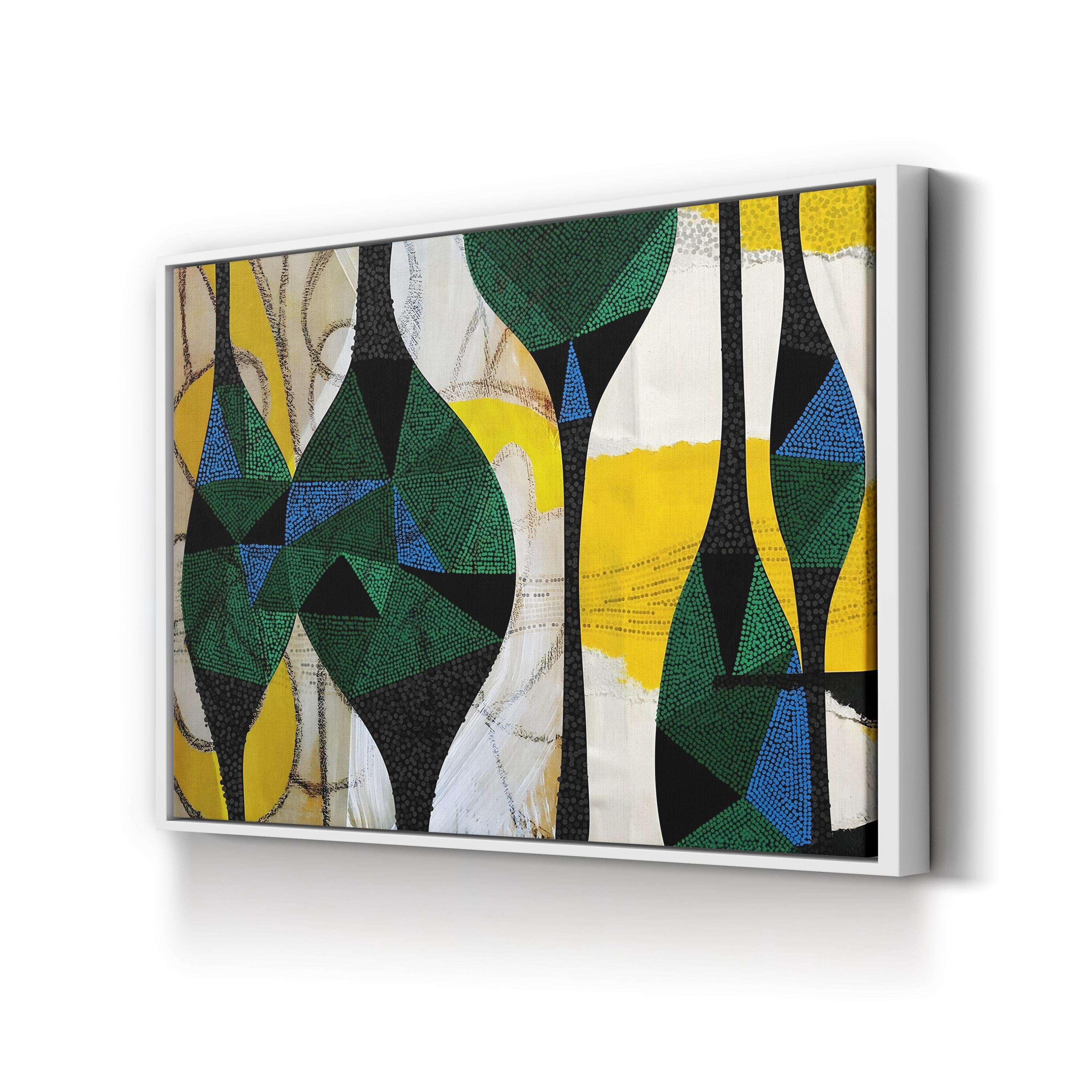 Tribal Abstract Geometric Enigma II Wall Art by Nikki Chu