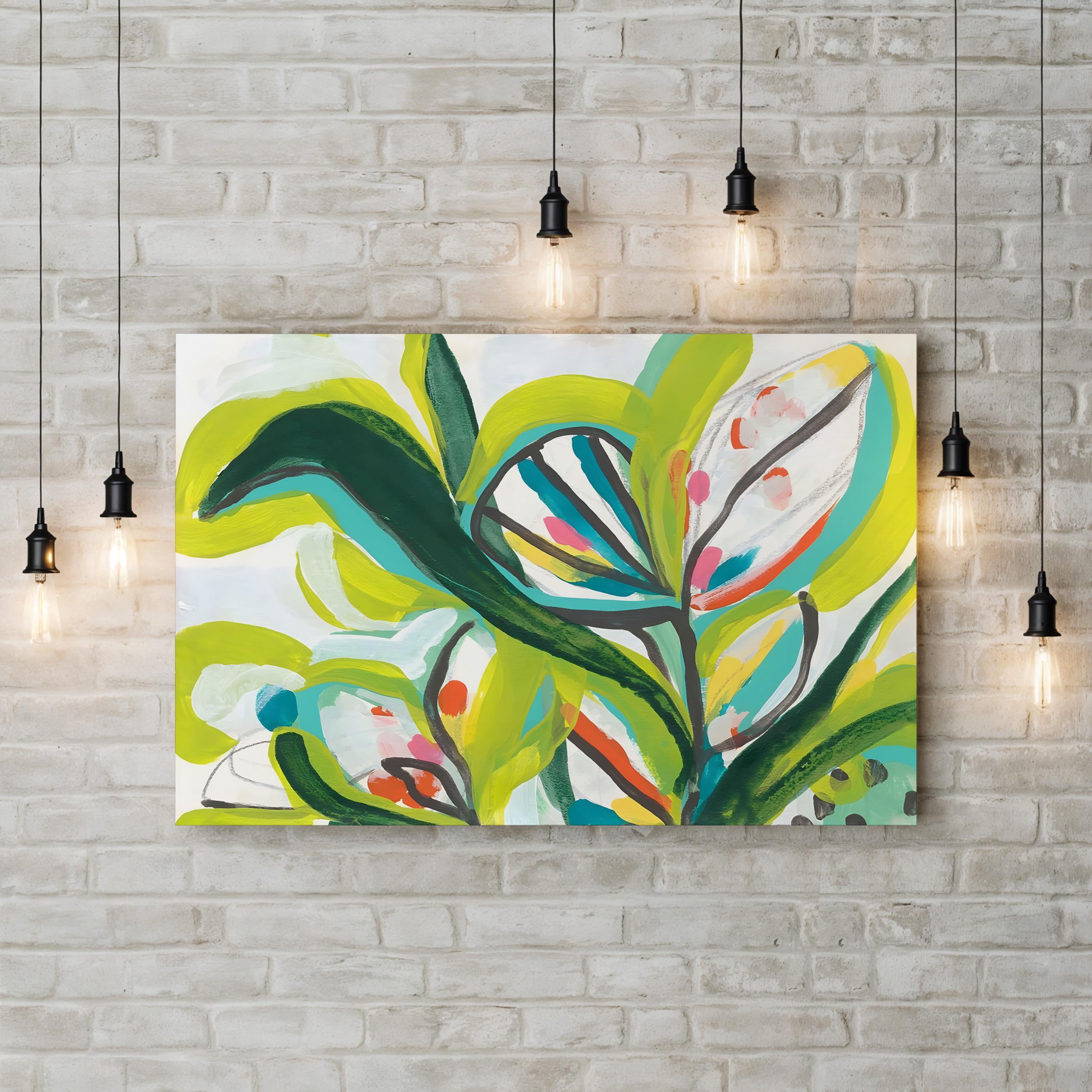 Tropical Tones II Wall Art by June Erica Vess | Contemporary Abstract Tropical Canvas Print