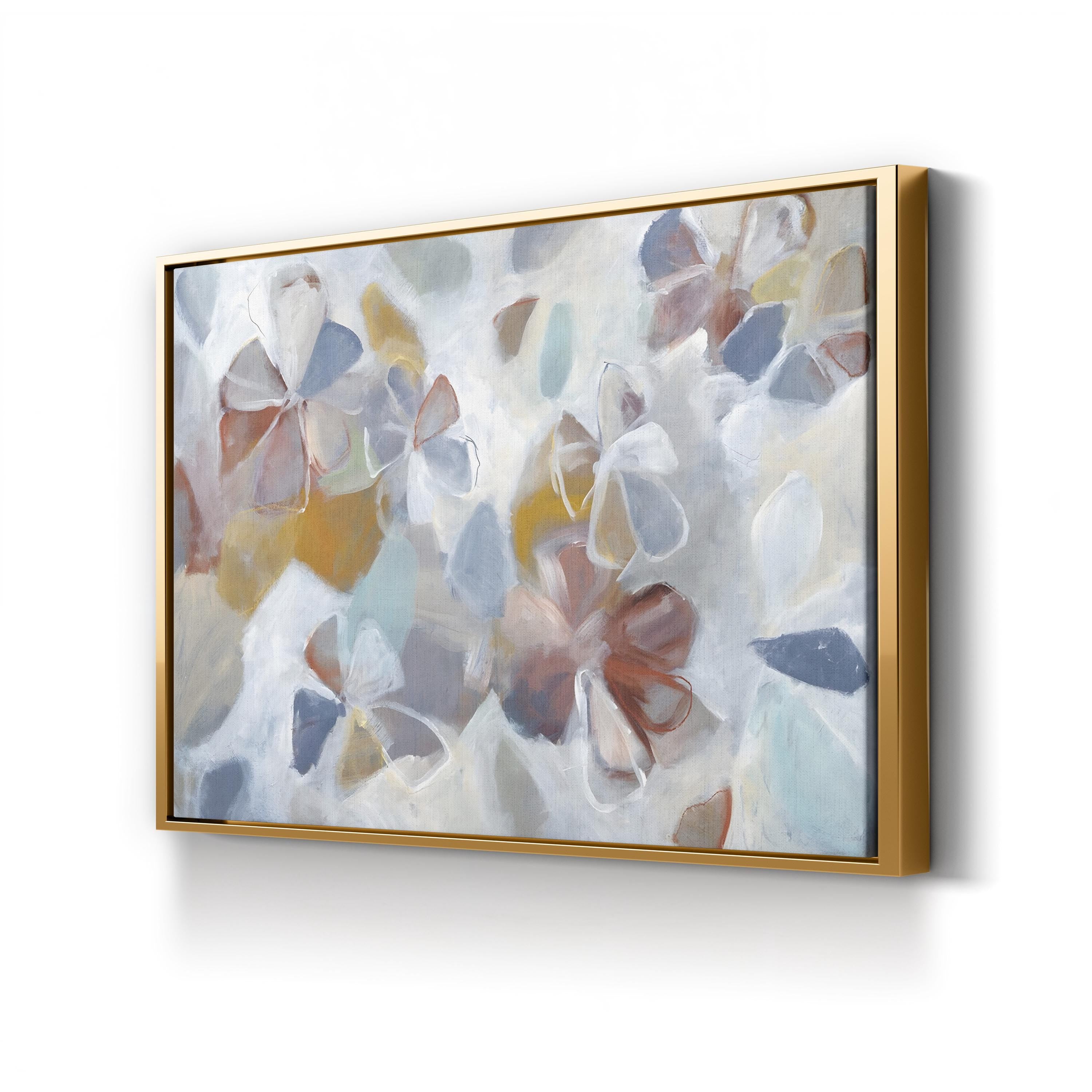 Urban Floral Canvas Art: Modern Abstract Living Room Decor