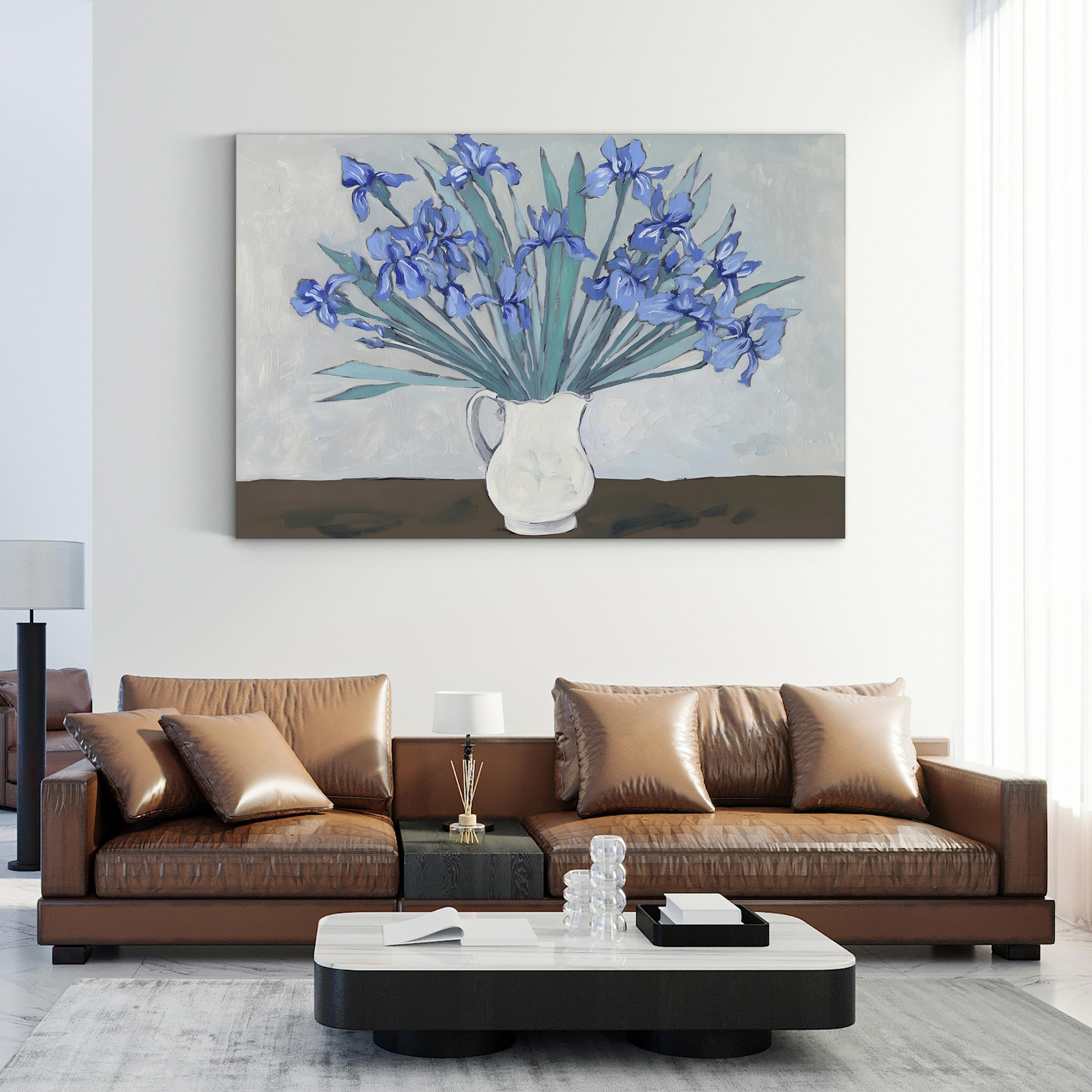 Van Gogh “Irises II” – Impressionist Floral Still Life Canvas Art