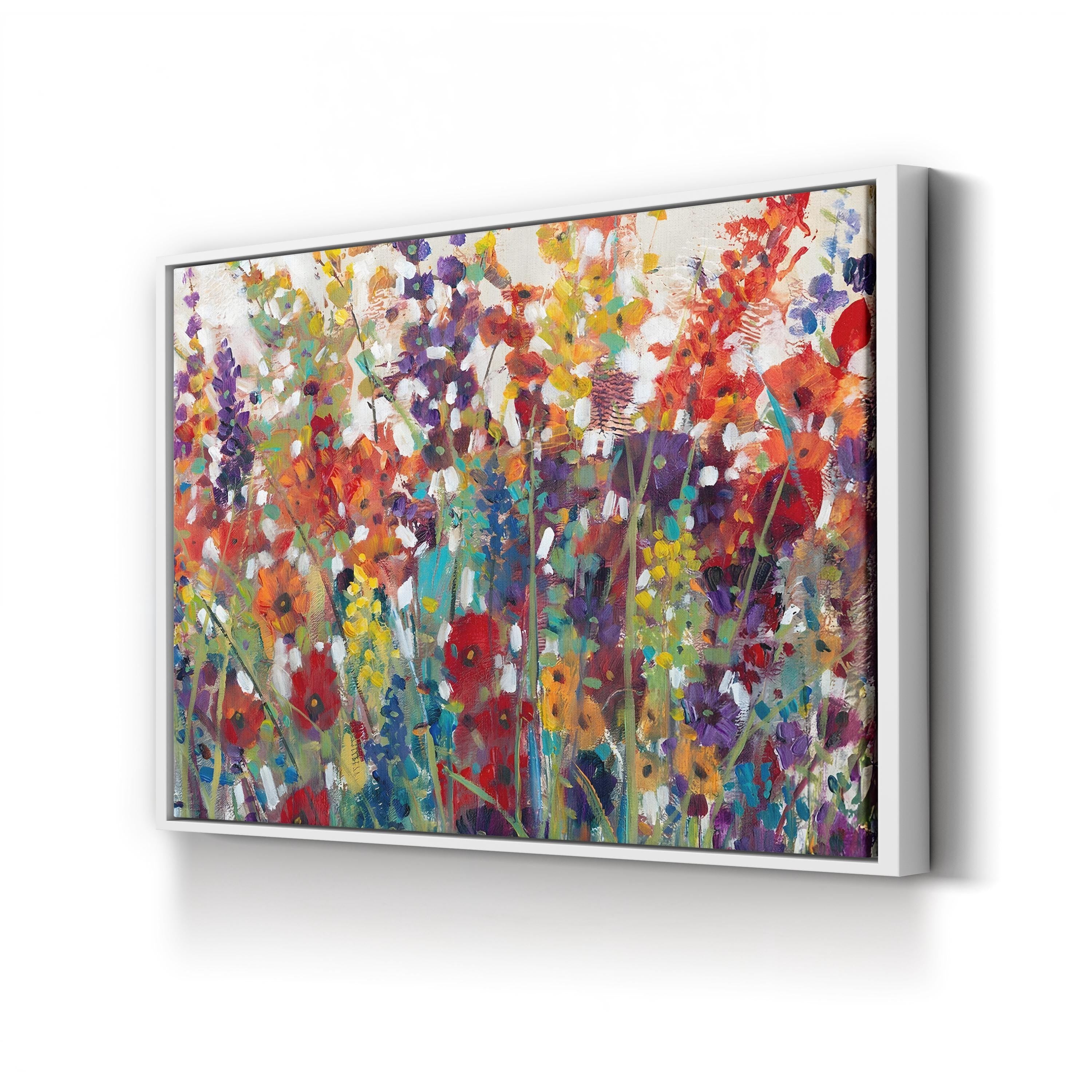Variety of Flowers II by Tim O’Toole canvas print in White Framed Canvas