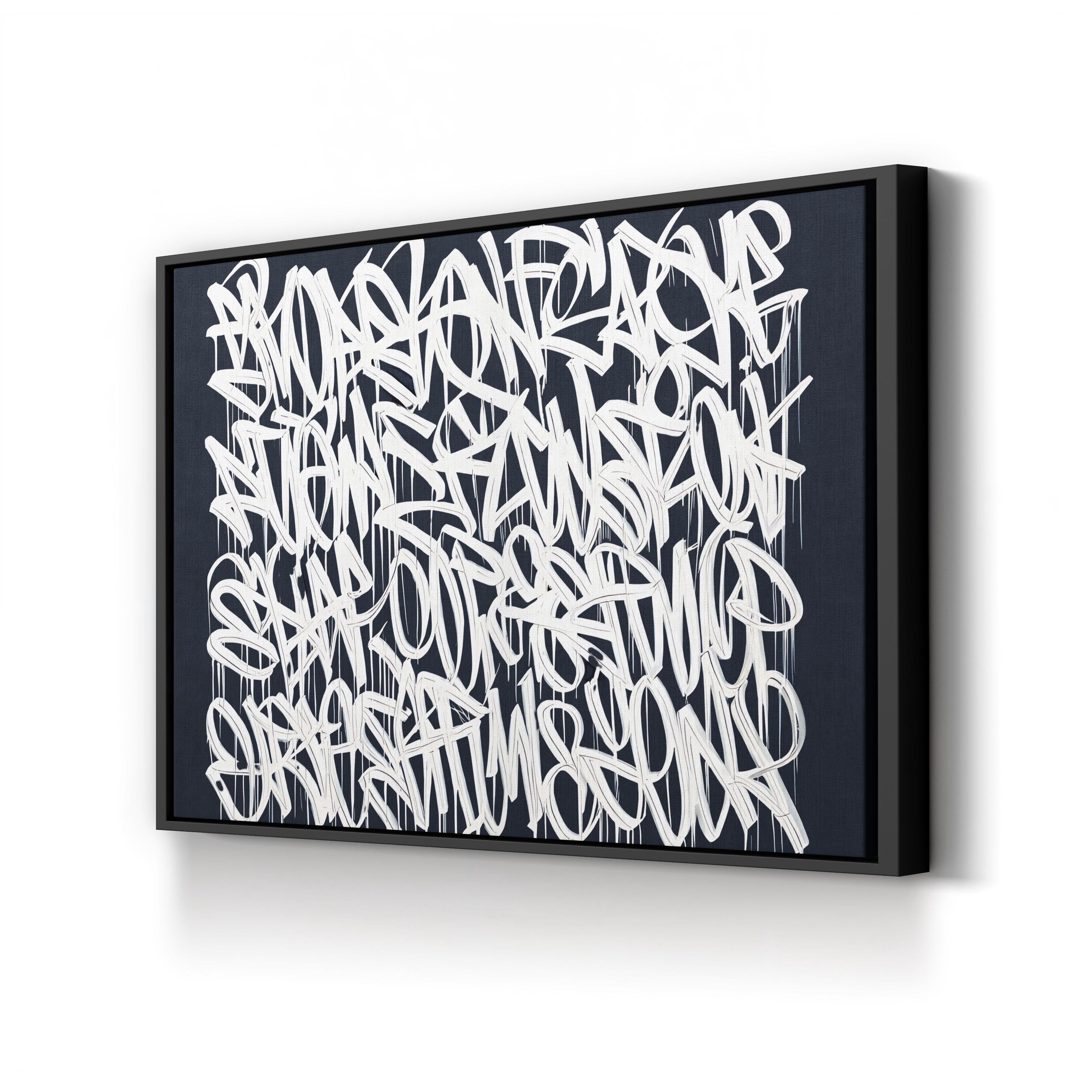 Drip Graffiti Canvas Art – Urban Typography, Modern Wall Decor