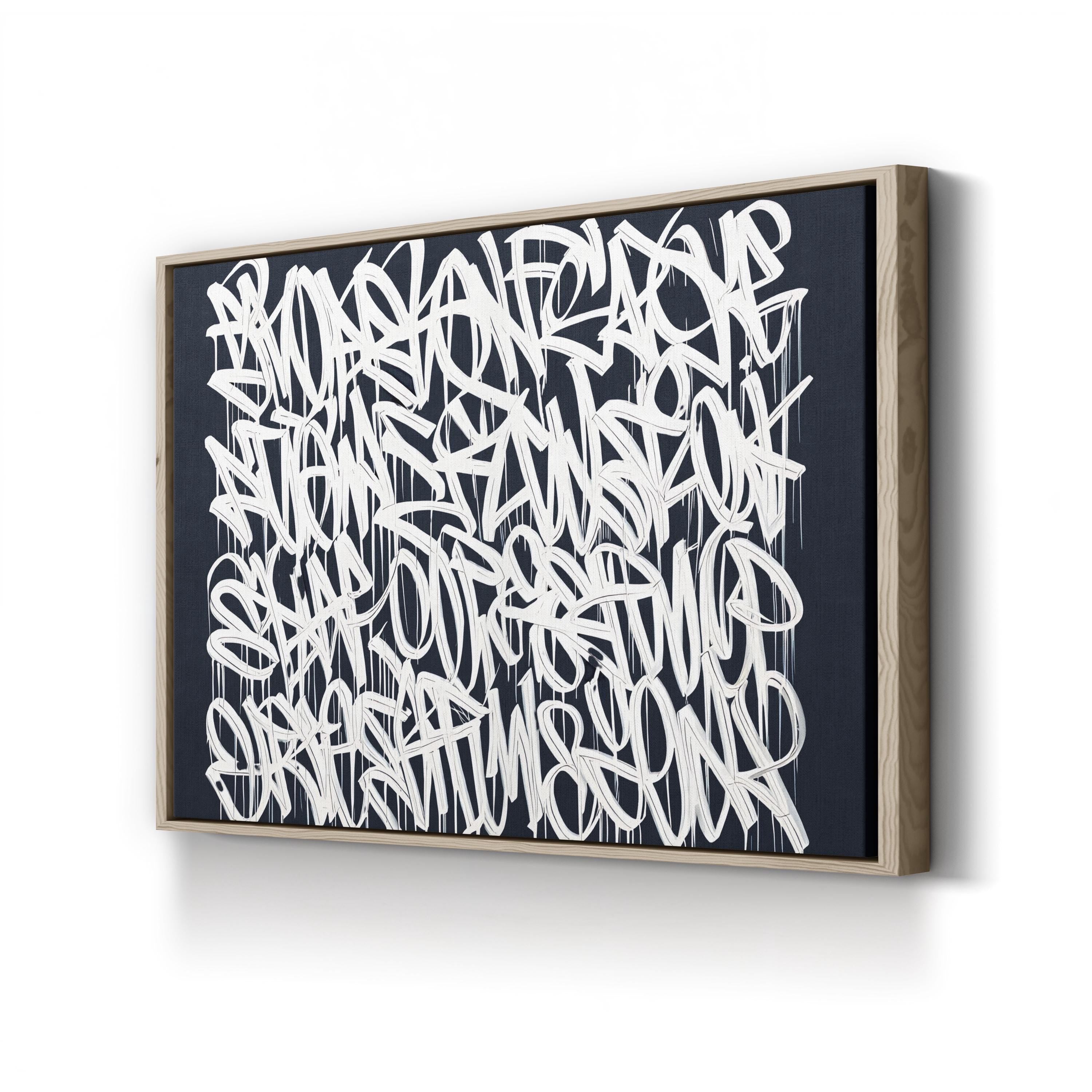 Drip Graffiti Canvas Art – Urban Typography, Modern Wall Decor