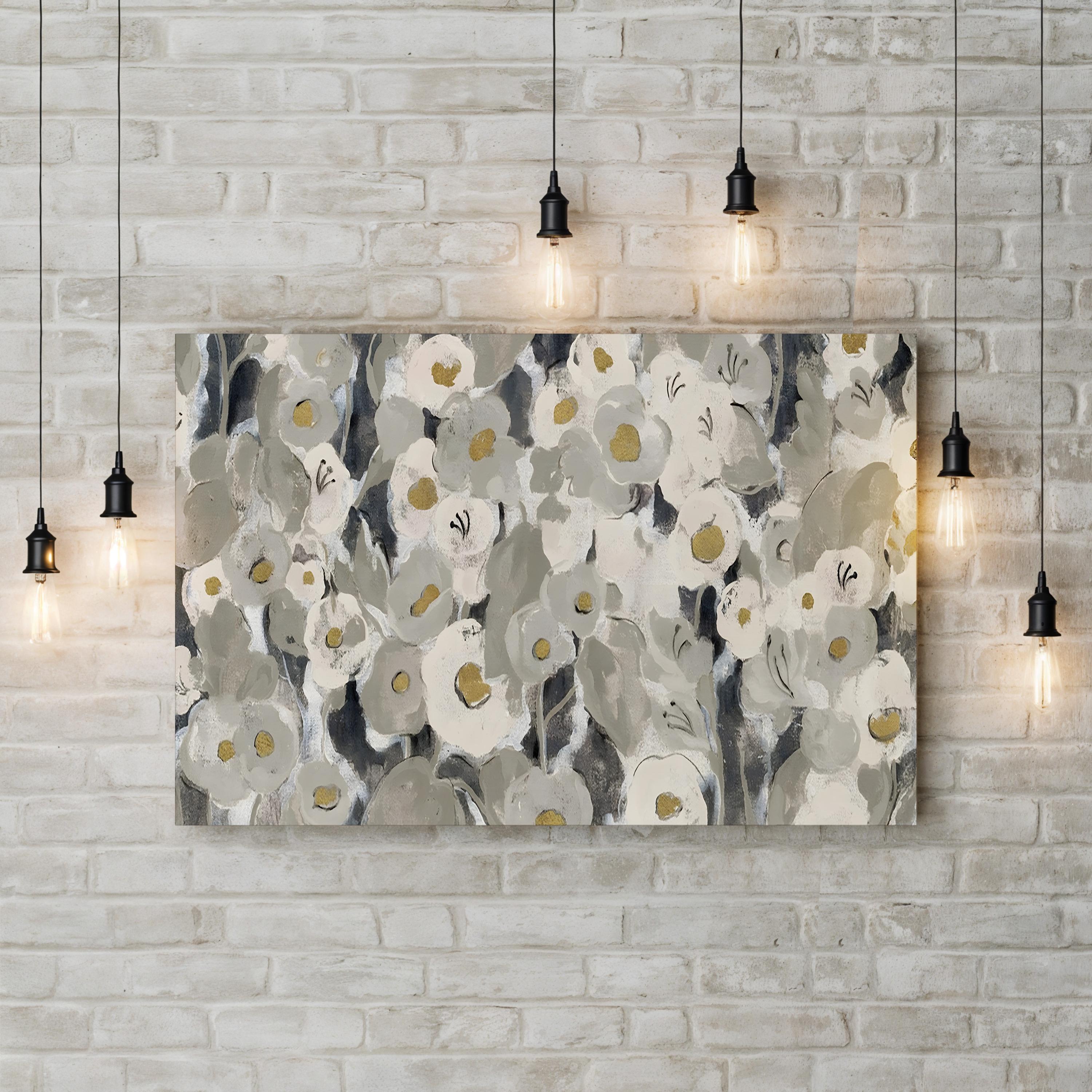 Velvety Florals Neutral Canvas Wall Art by Silvia Vassileva