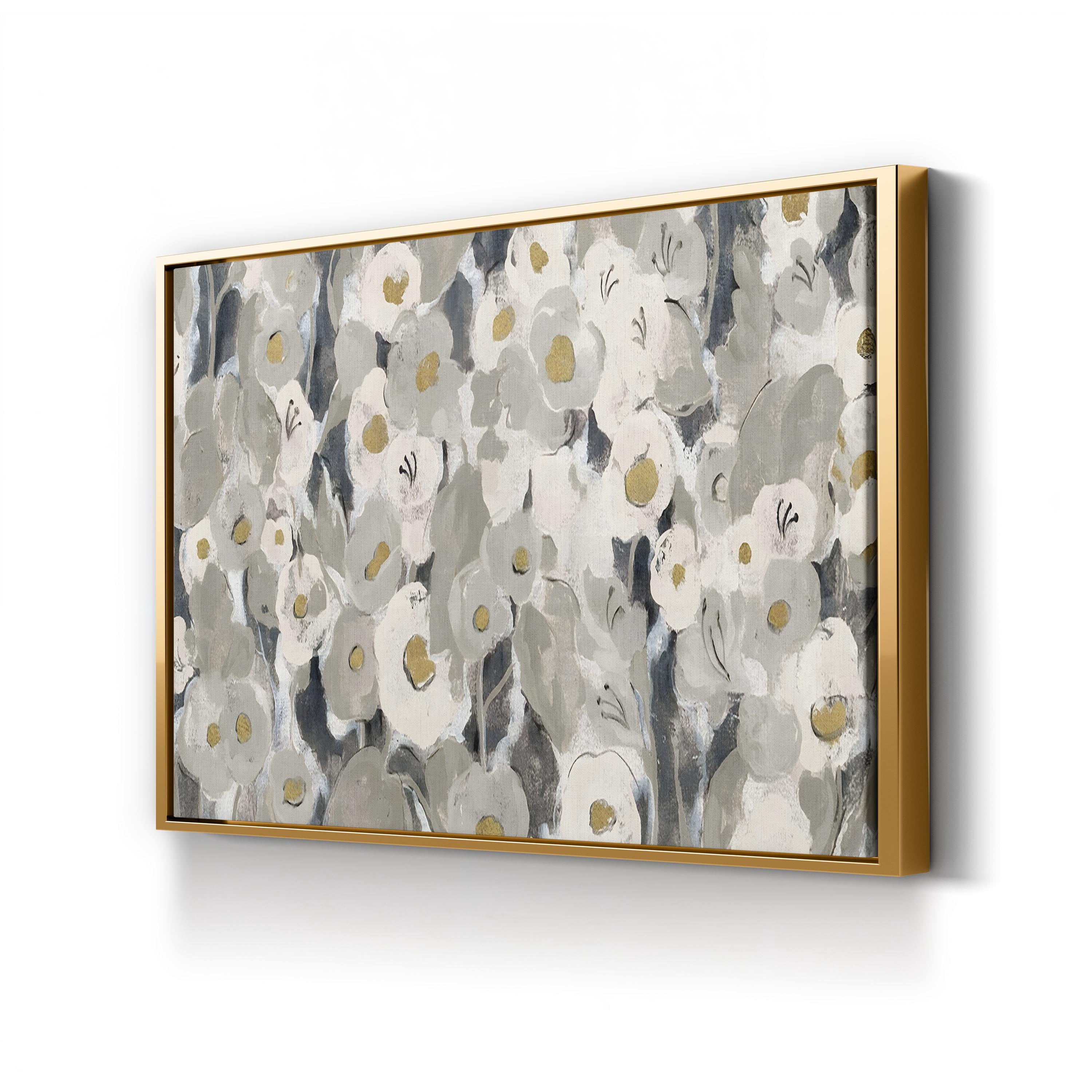 Velvety Florals Neutral Canvas Wall Art by Silvia Vassileva