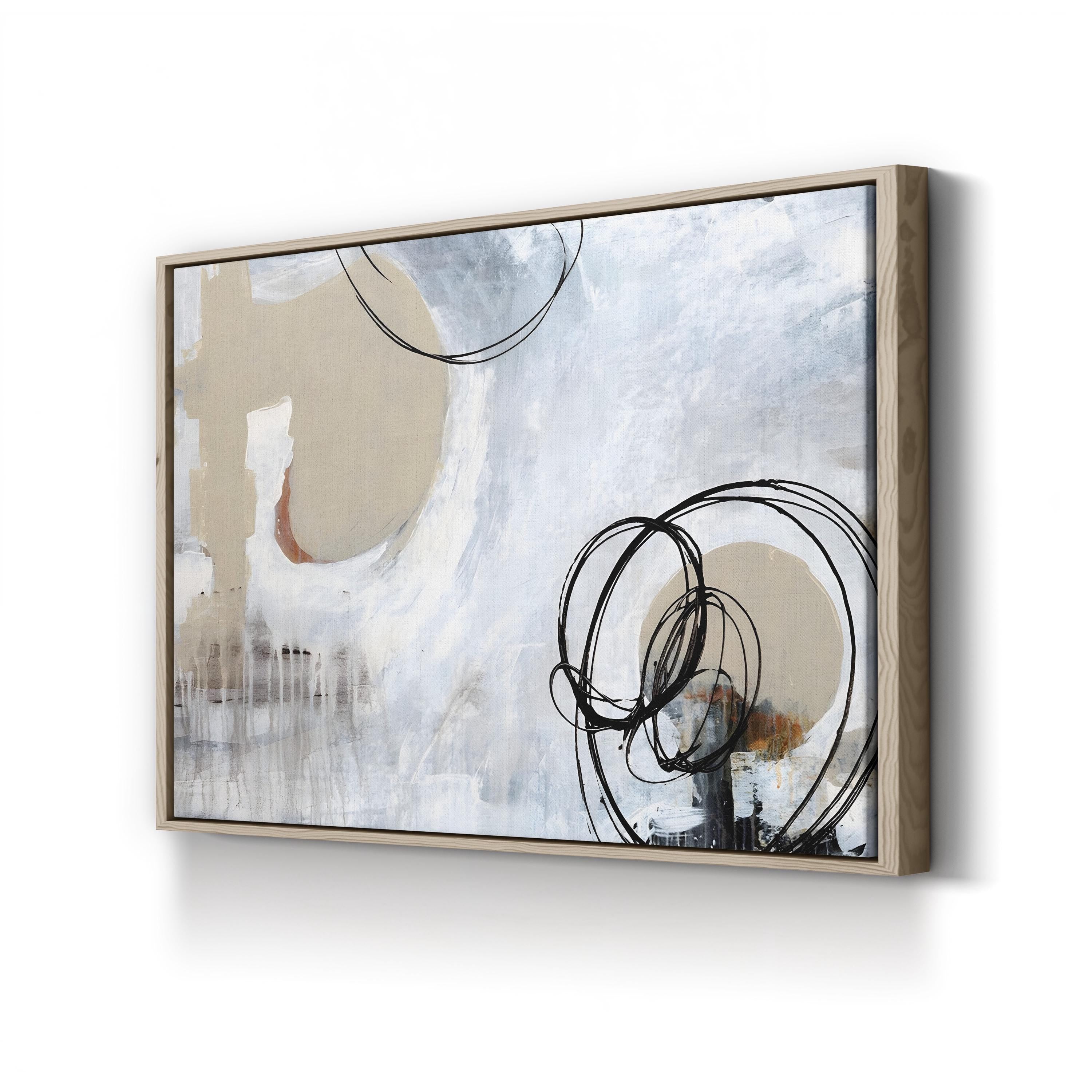 Verse I Wall Art by Joshua Schicker | Abstract Black Circles Minimalist Canvas