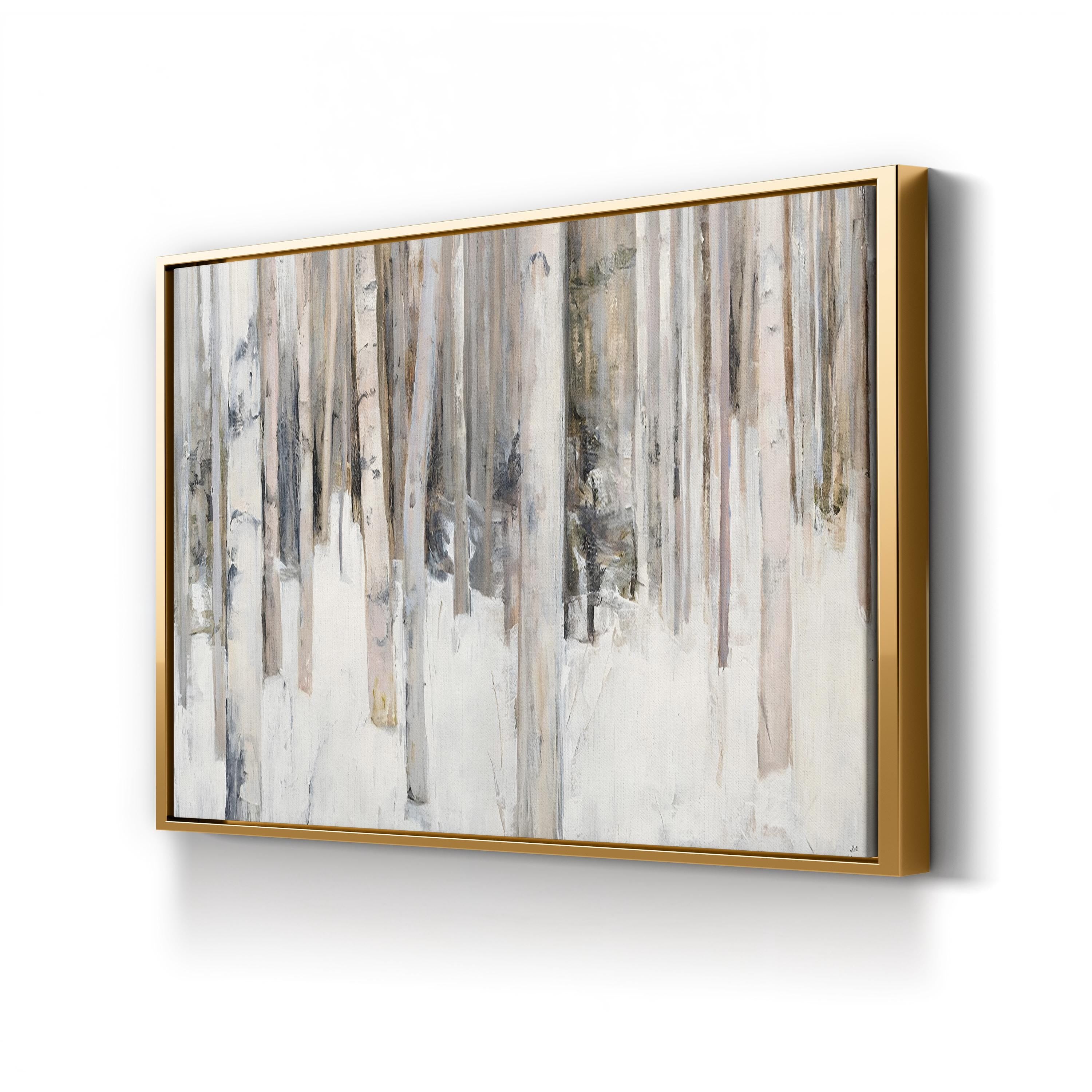 Winter Snowy Fields – Period Illustration Wall Art | Golden Glow Canvas Print