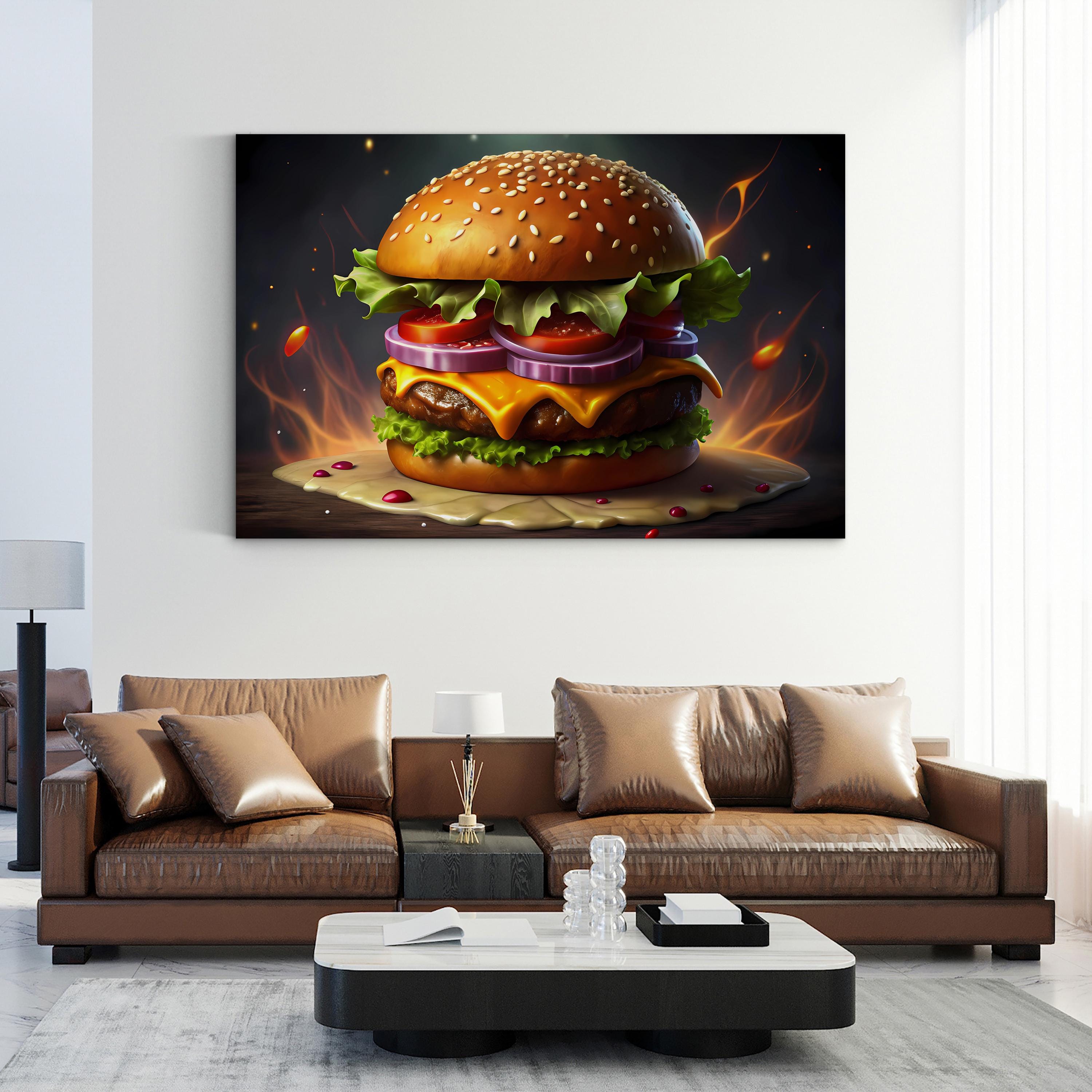 You Had Me at Cheeseburger – Modern Pop Art Cheeseburger Wall Art