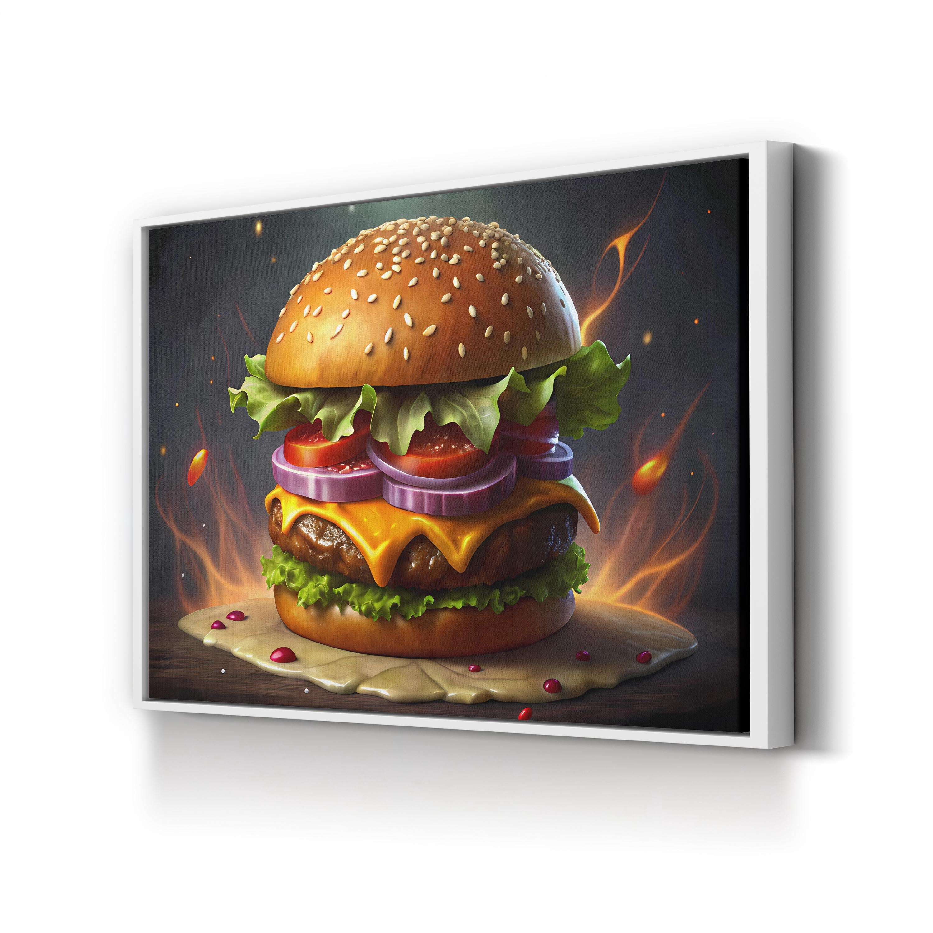 You Had Me at Cheeseburger – Modern Pop Art Cheeseburger Wall Art