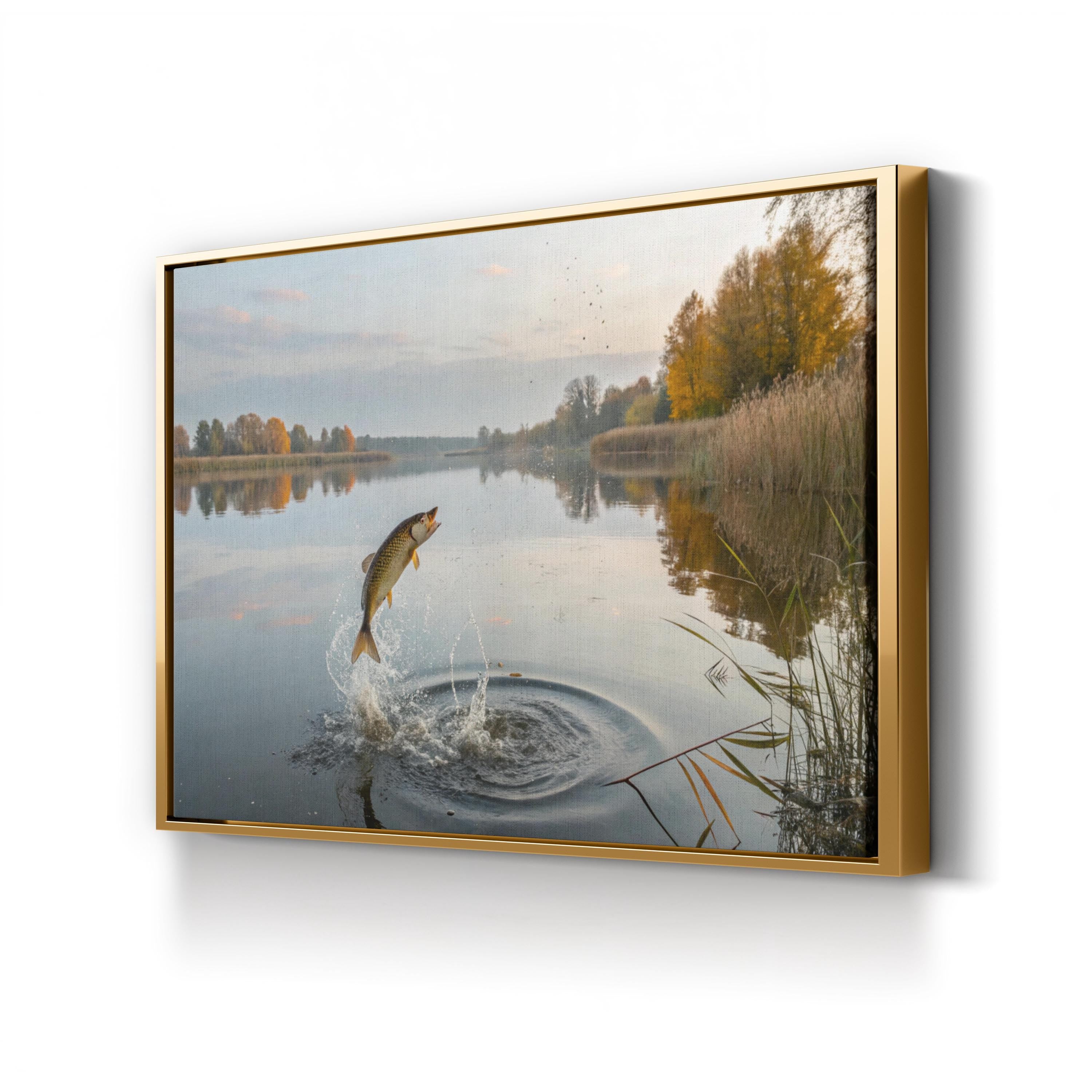 Jumping Fish Canvas Print – Coastal Wildlife Photography