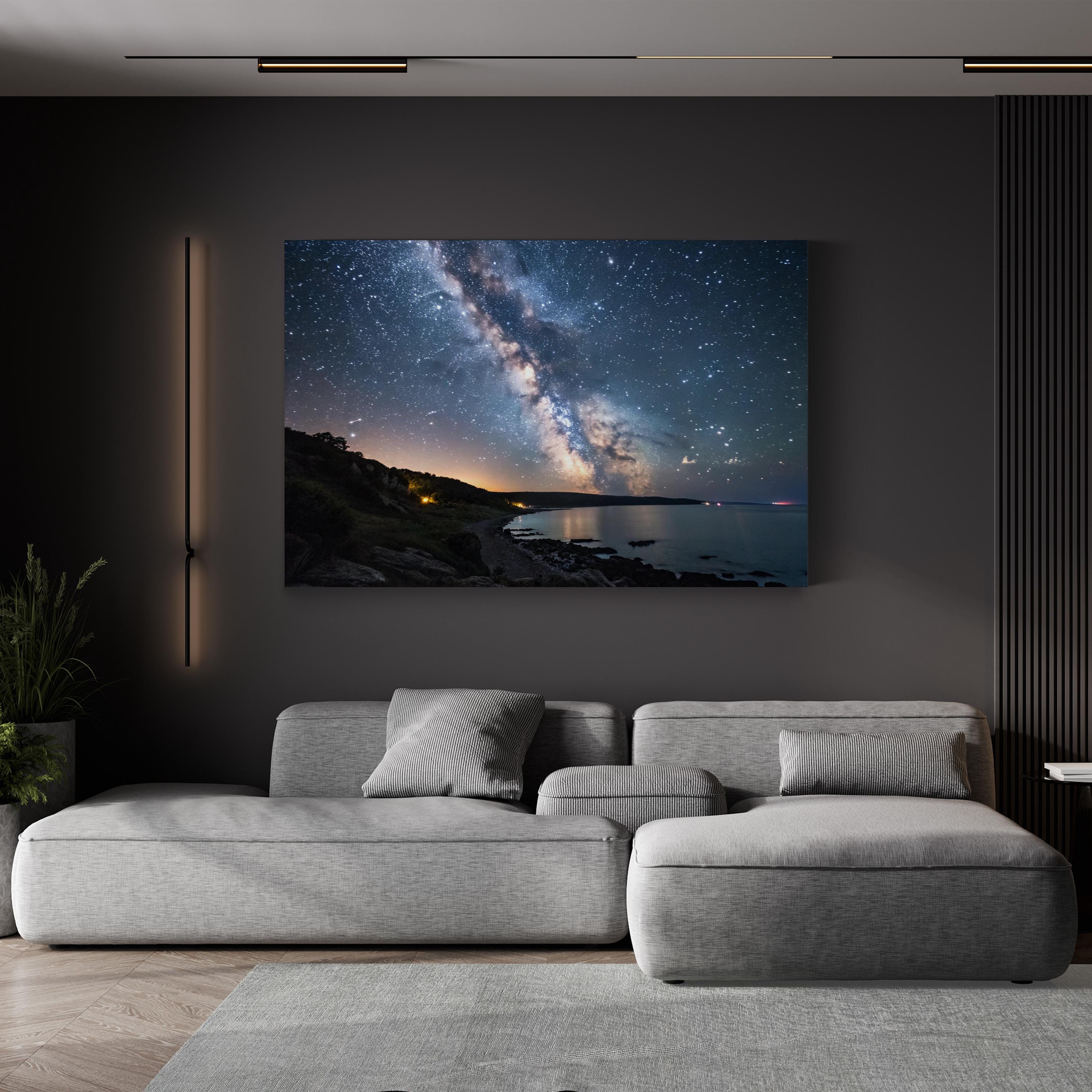 Arched Milky Way Galaxy – Vintage Photography Wall Art | Night Sky Canvas Print