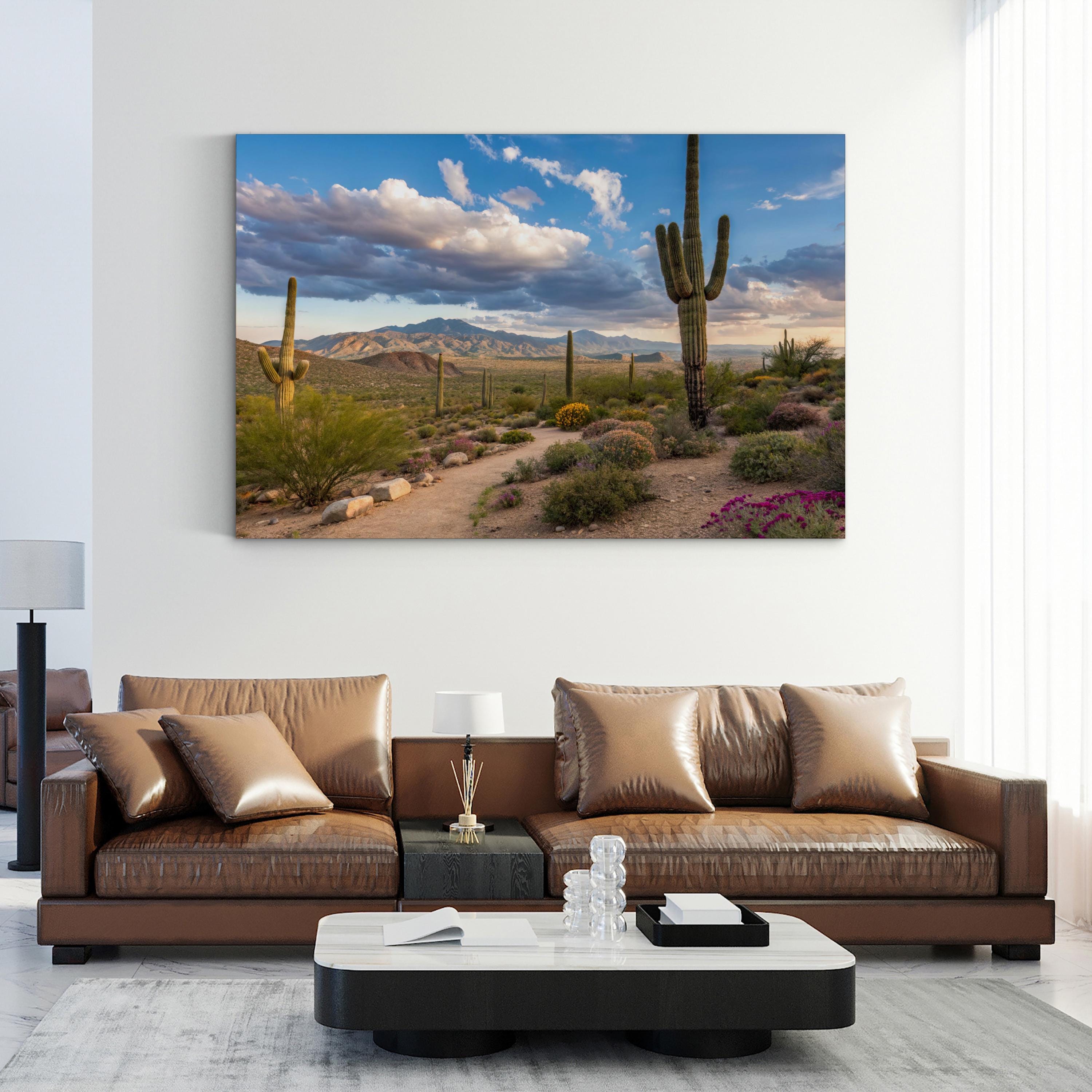 Saguaro Cactus Arizona Desert – Vintage Photography Wall Art | Spring Landscape Canvas Print