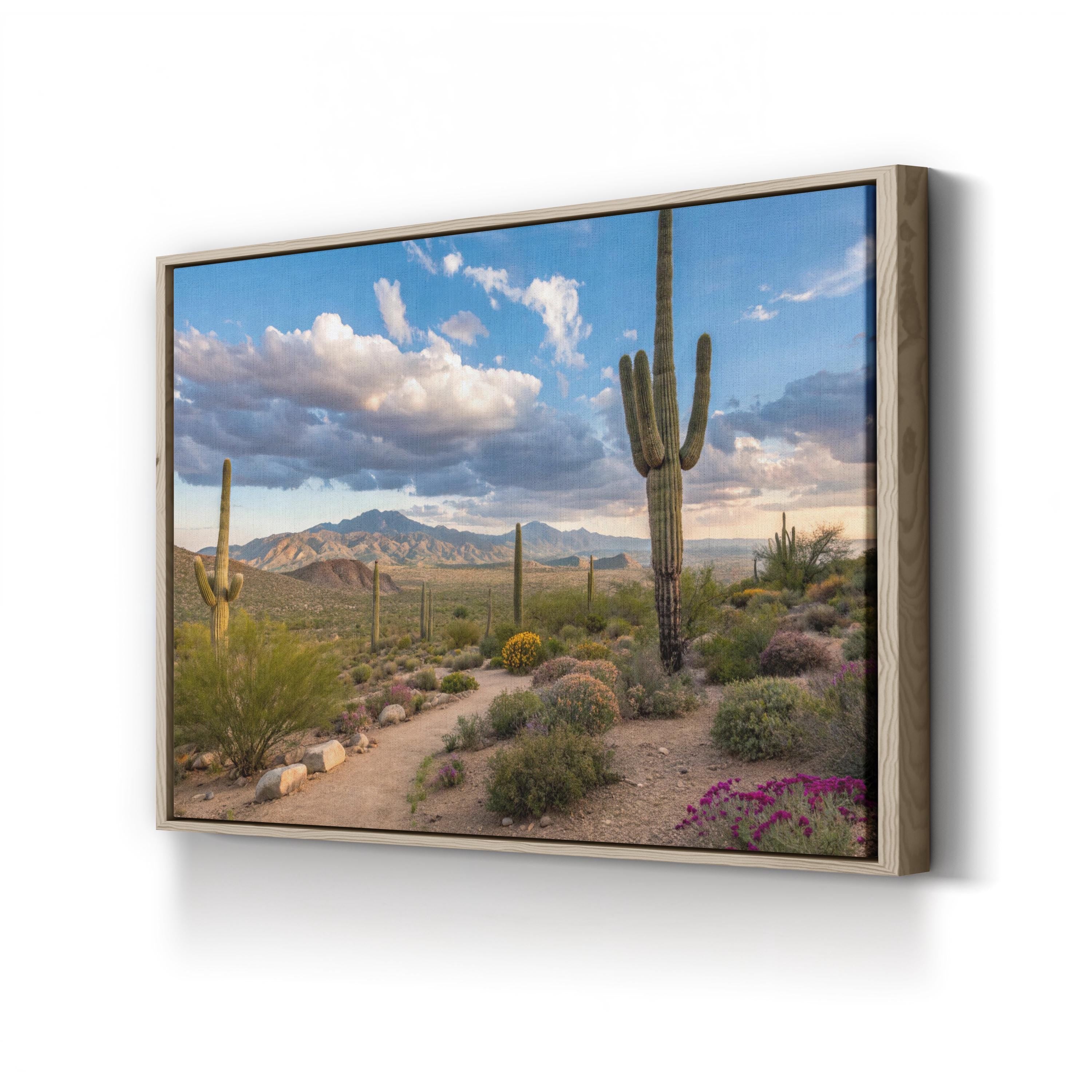 Saguaro Cactus Arizona Desert – Vintage Photography Wall Art | Spring Landscape Canvas Print