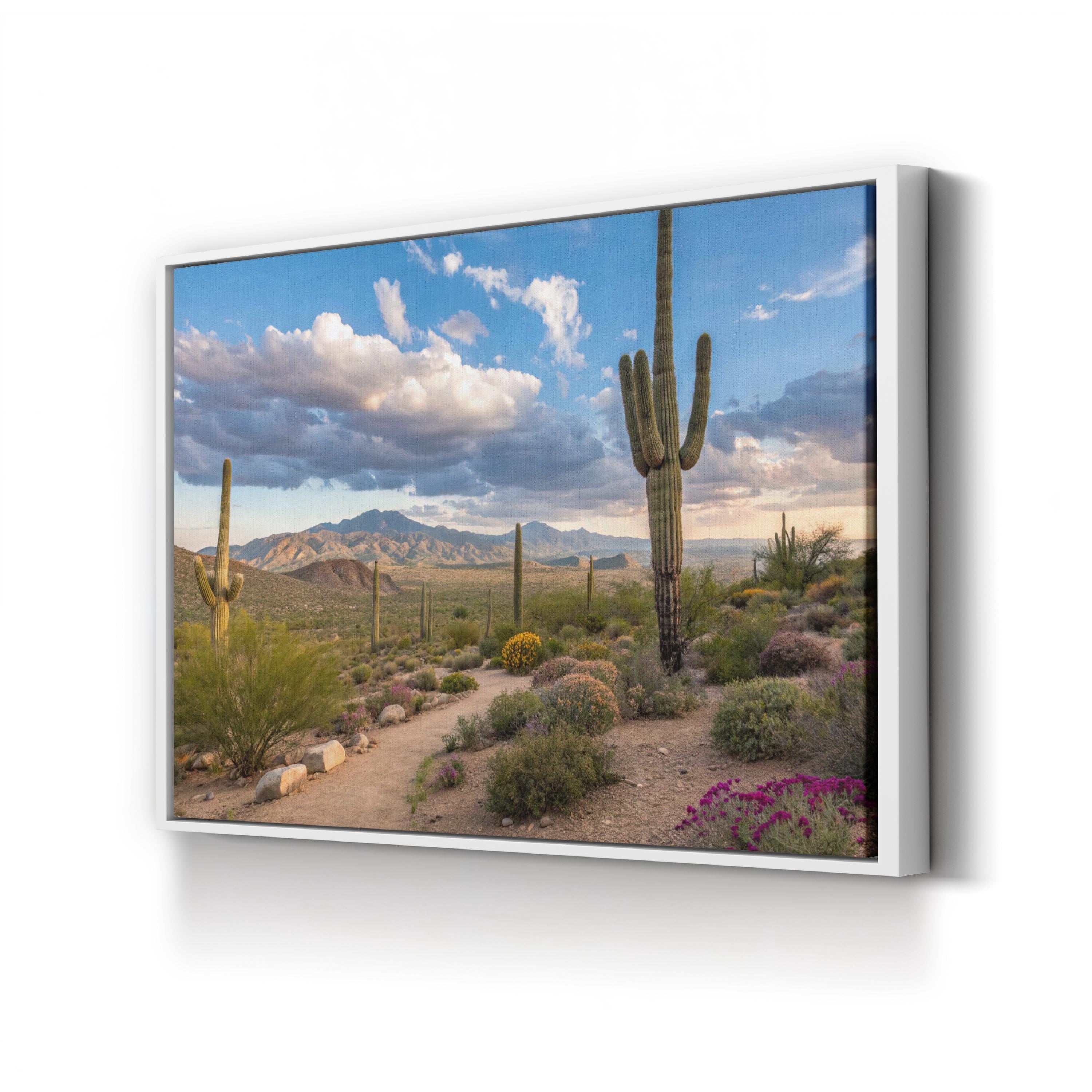 Saguaro Cactus Arizona Desert – Vintage Photography Wall Art | Spring Landscape Canvas Print
