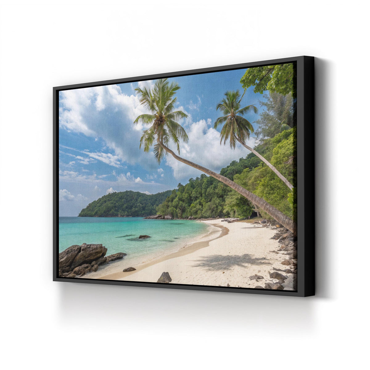 Banana Beach, Phuket, Thailand canvas print in Black frame