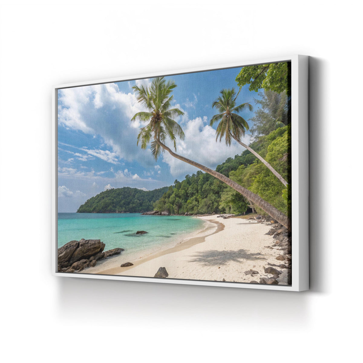 Banana Beach, Phuket, Thailand canvas print in Gold frame