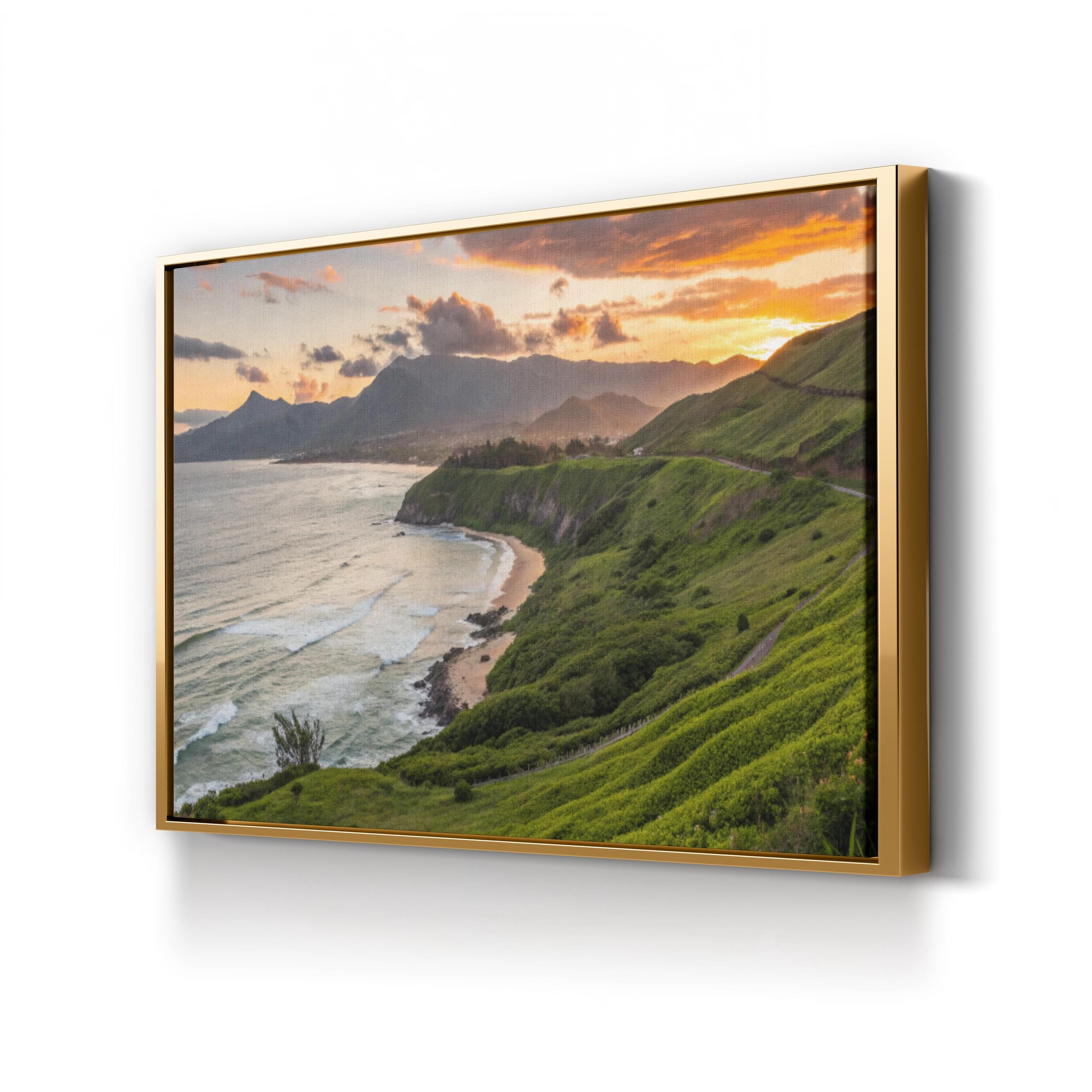 Coastal Sunset Cliff Landscape: Big Sur California Ocean Photography