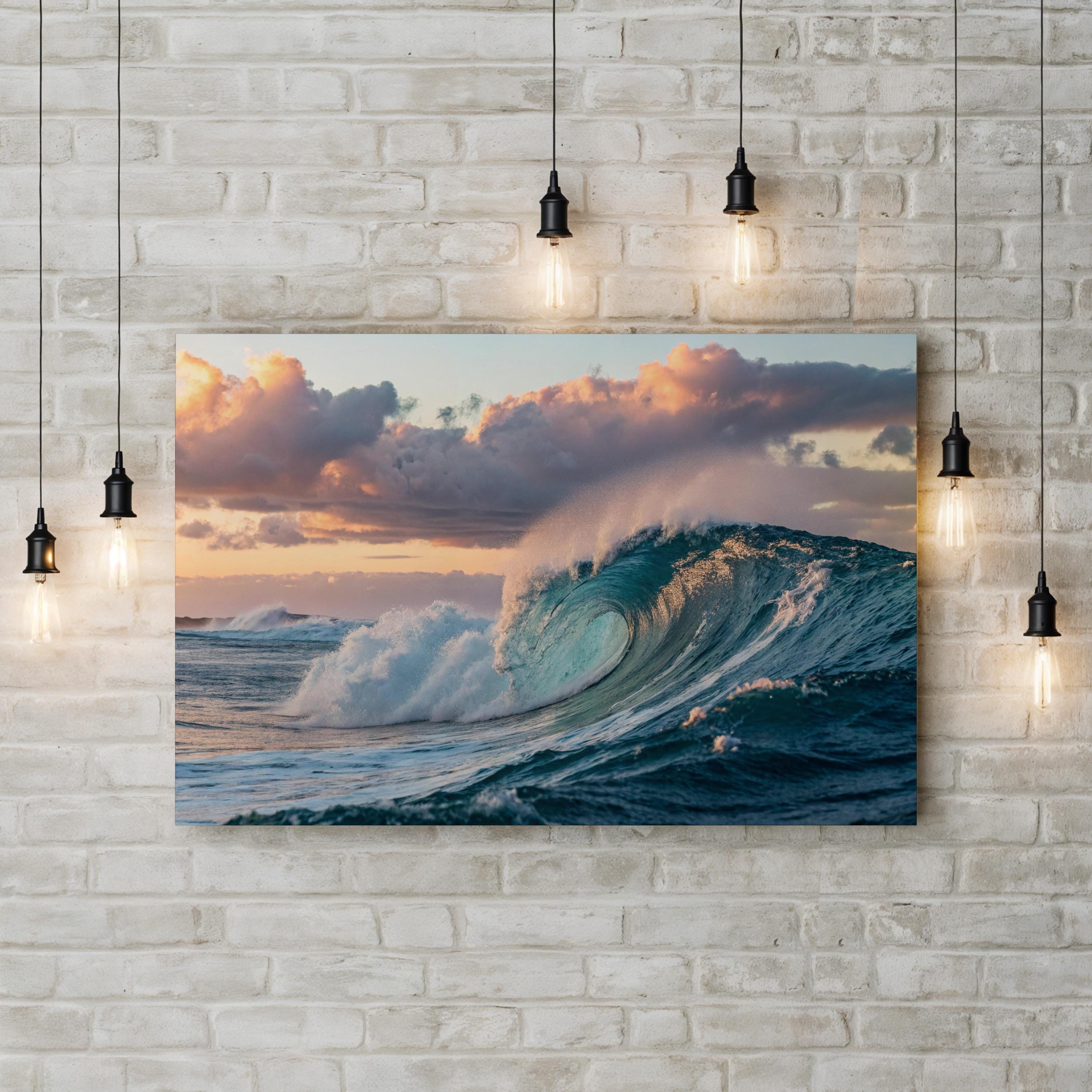 Blue Ocean Wave — Coastal Seascape Canvas Wall Art