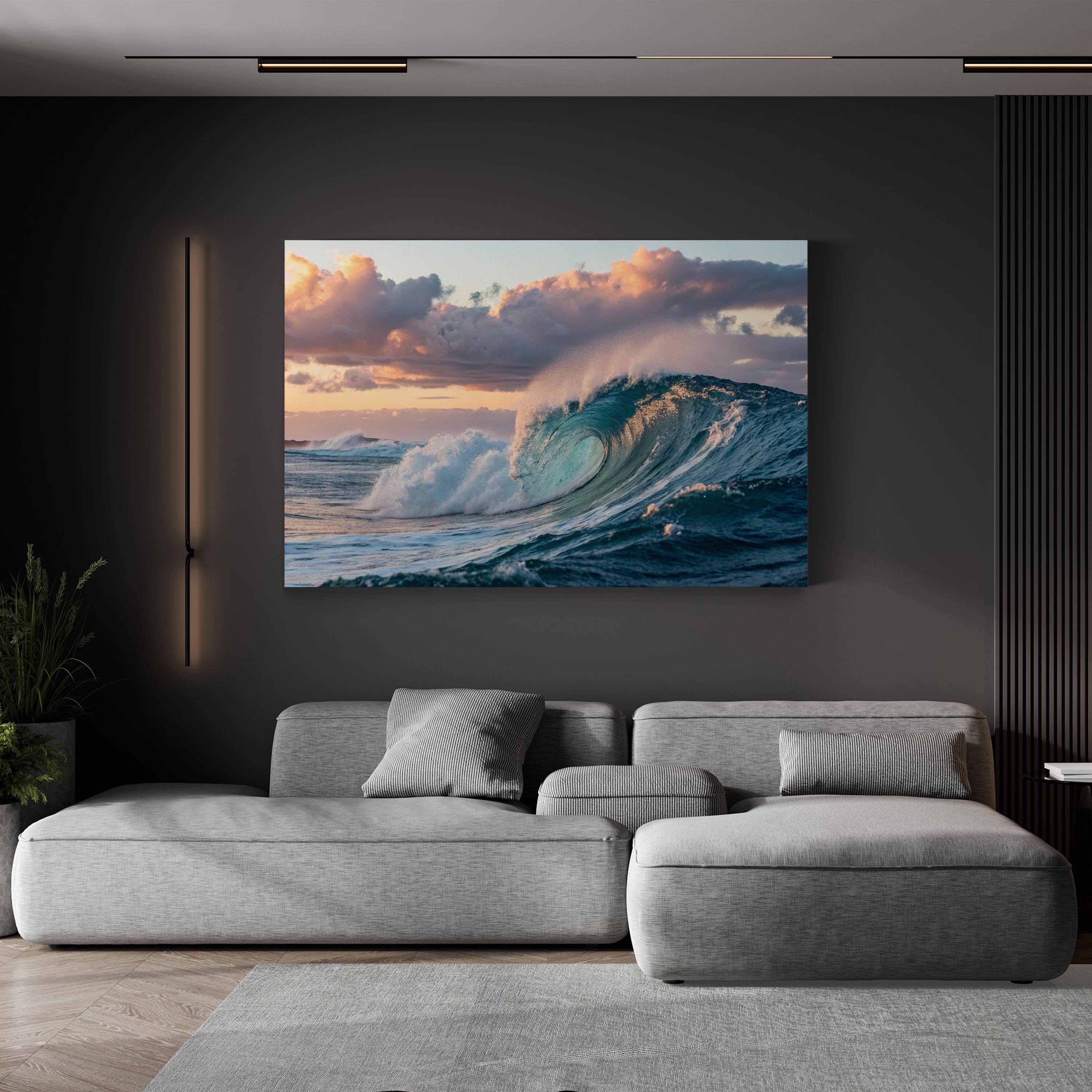 Blue Ocean Wave — Coastal Seascape Canvas Wall Art