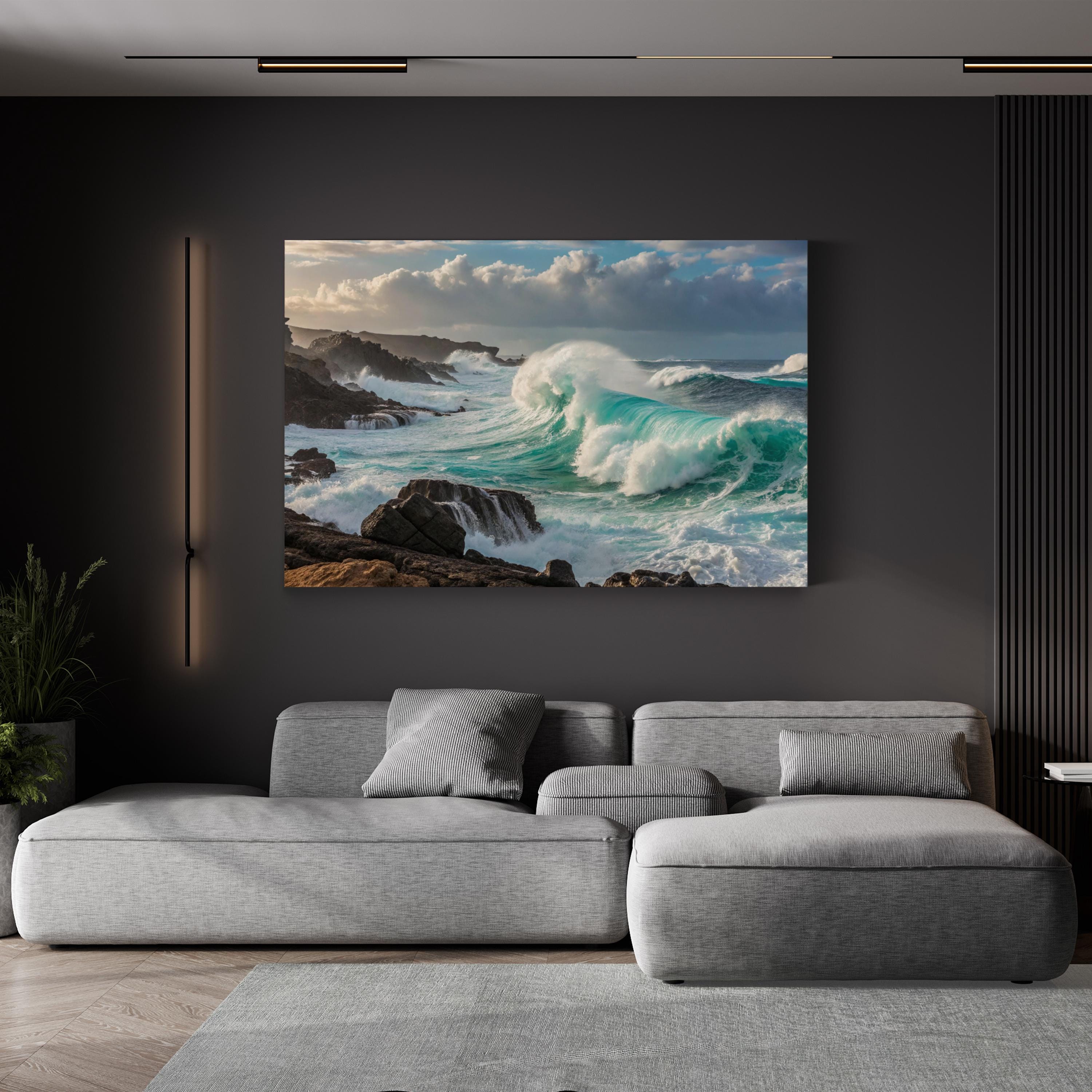 Ocean Waves Canvas Art – Dramatic Coastal Seascape