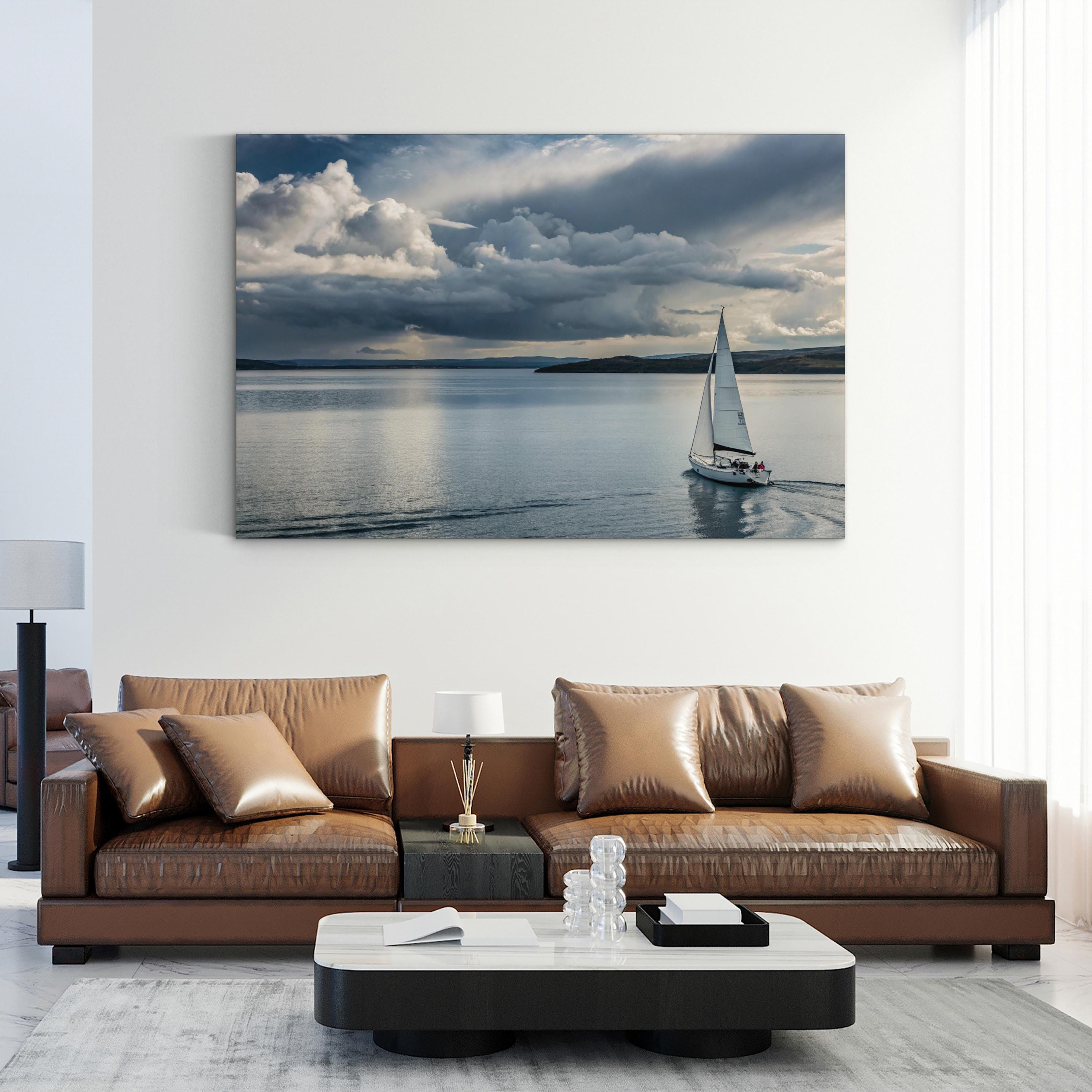 Sailboat Canvas Art Print – Nautical Seascape Wall Decor
