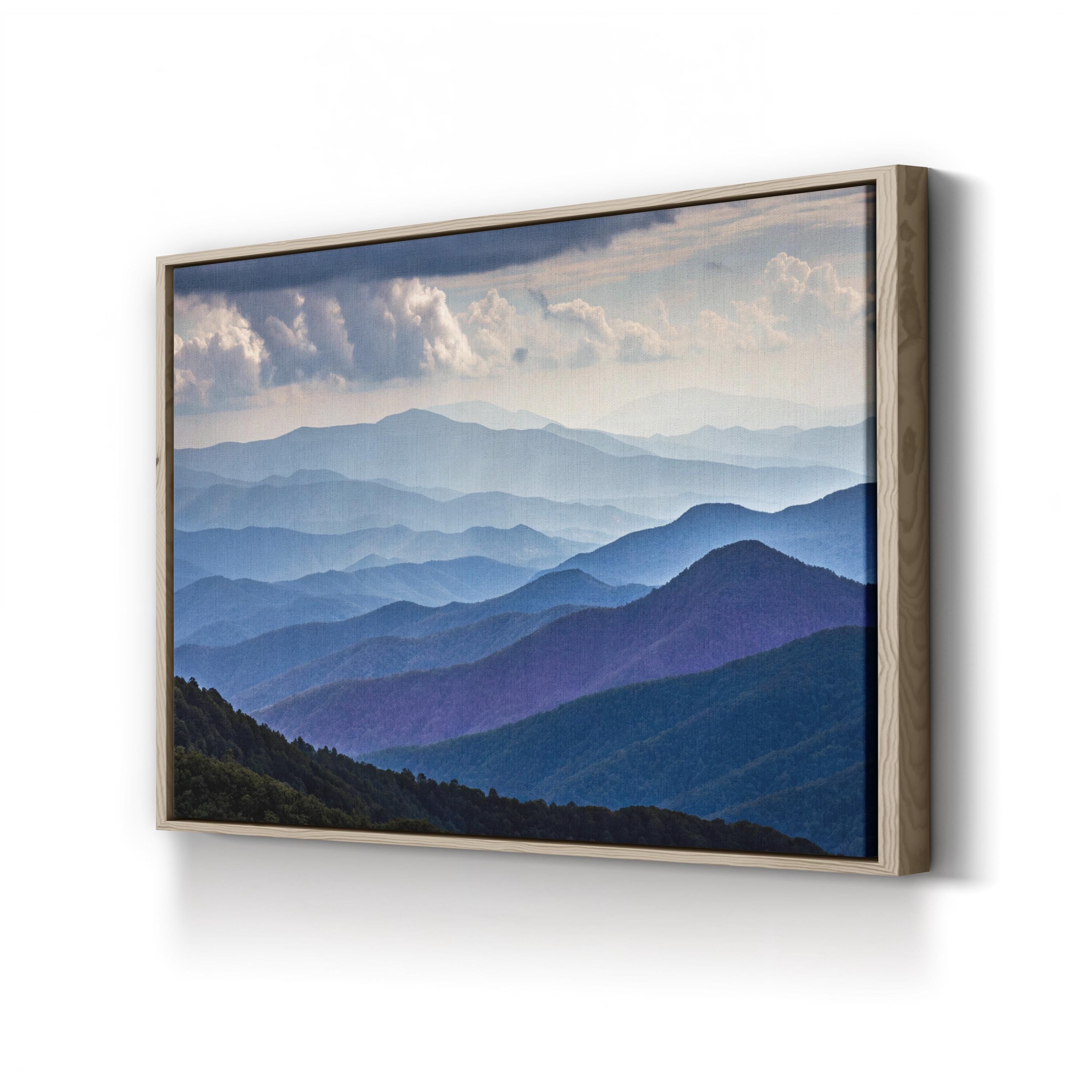 Blue Hills Layered Landscape – Vintage Photography Wall Art | Peaceful Nature Canvas Print