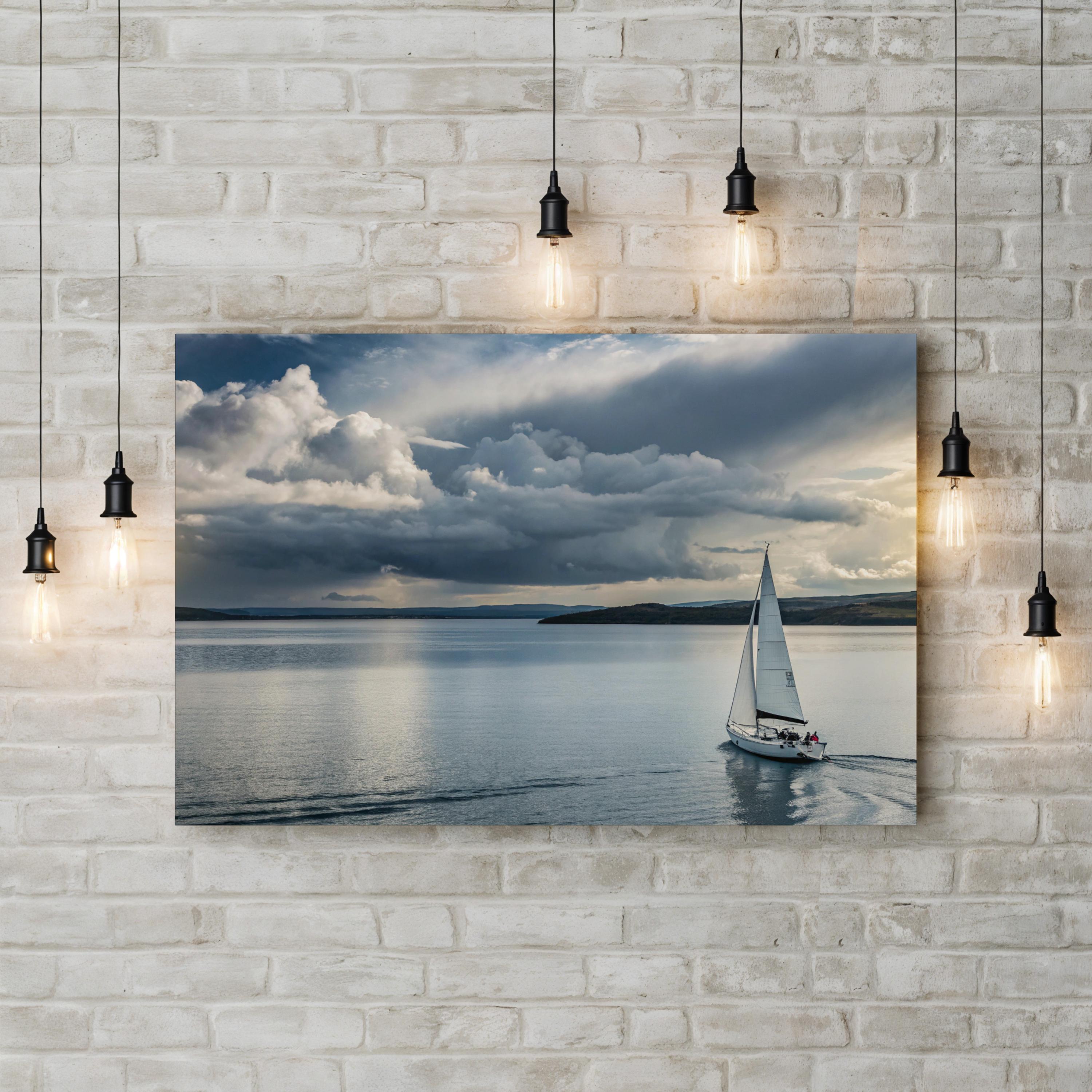 Sailboat Canvas Art Print – Nautical Seascape Wall Decor