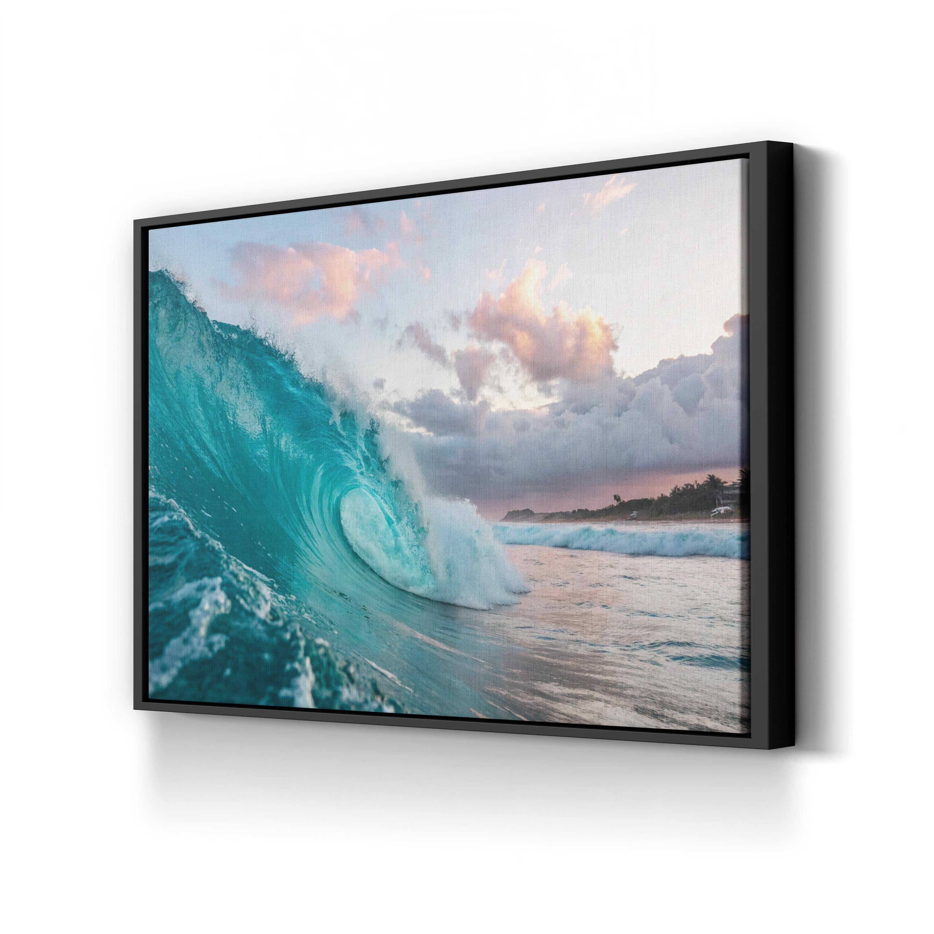 Blue Ocean Waves — Modern Coastal Seascape Canvas Wall Art