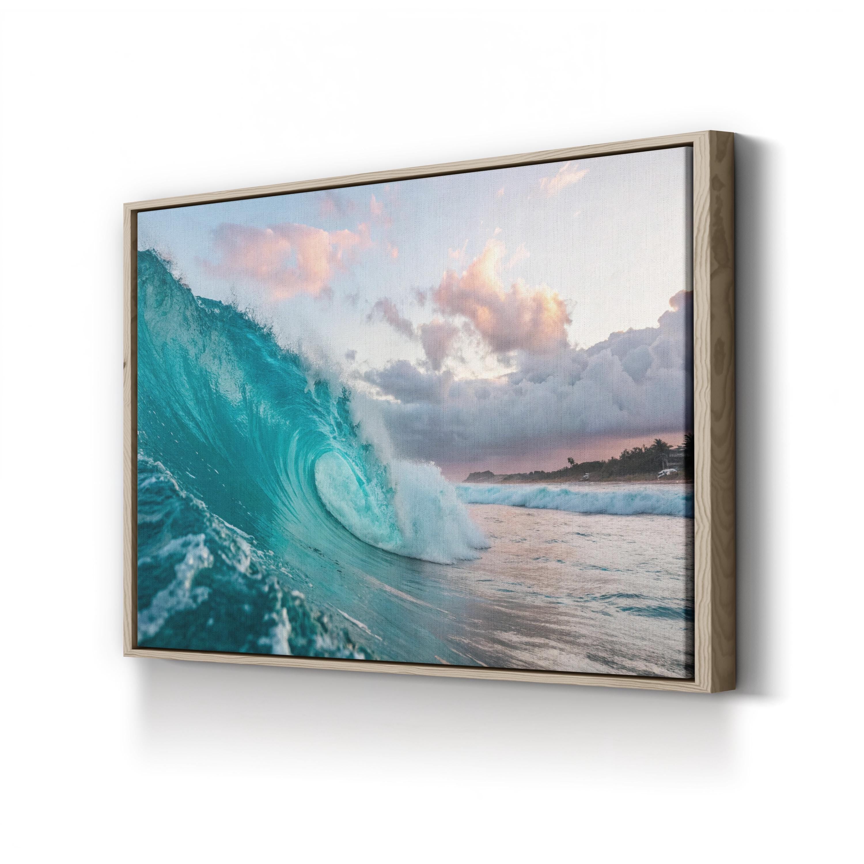 Blue Ocean Waves — Modern Coastal Seascape Canvas Wall Art