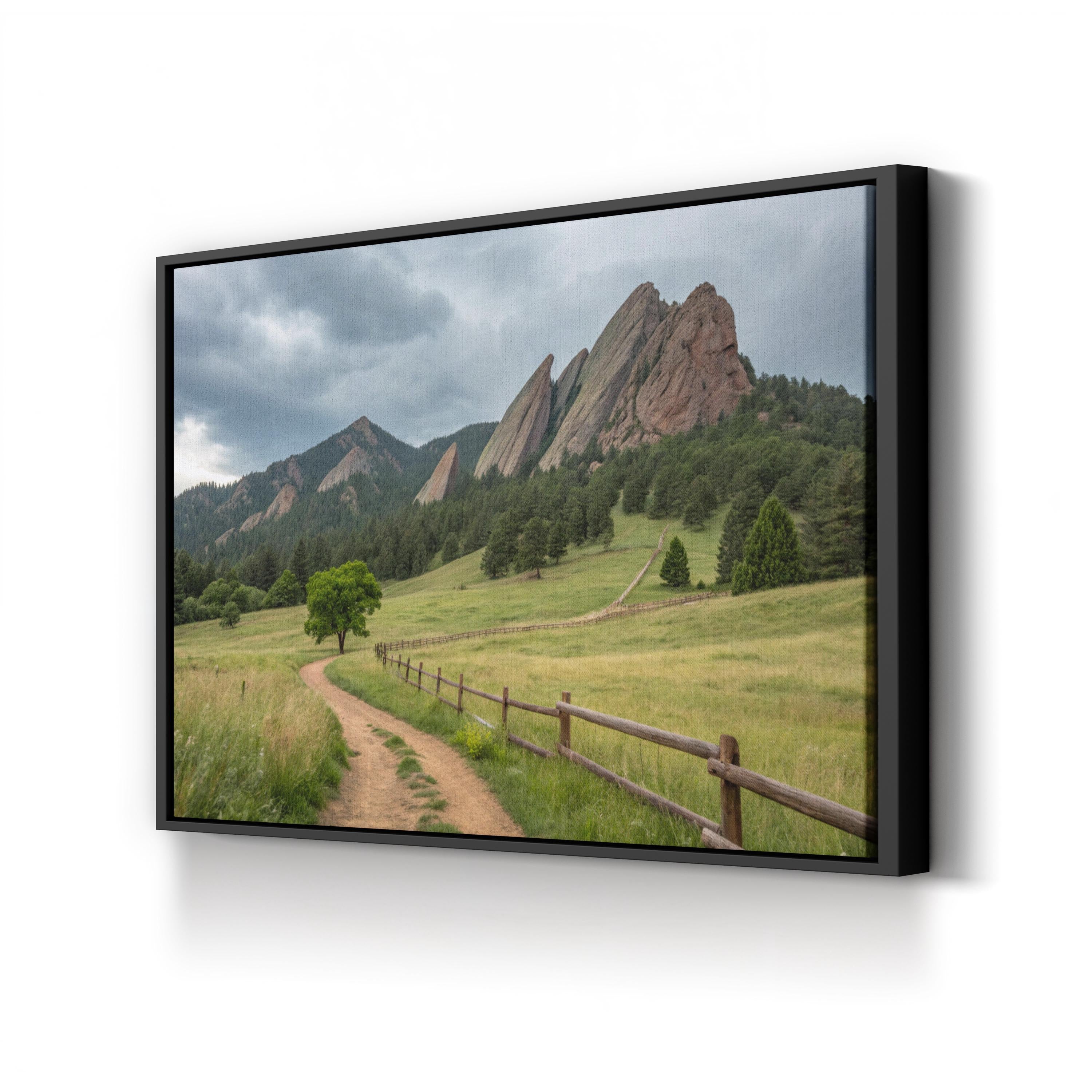 Boulder Flatirons in Coloarado Canvas Wall Art